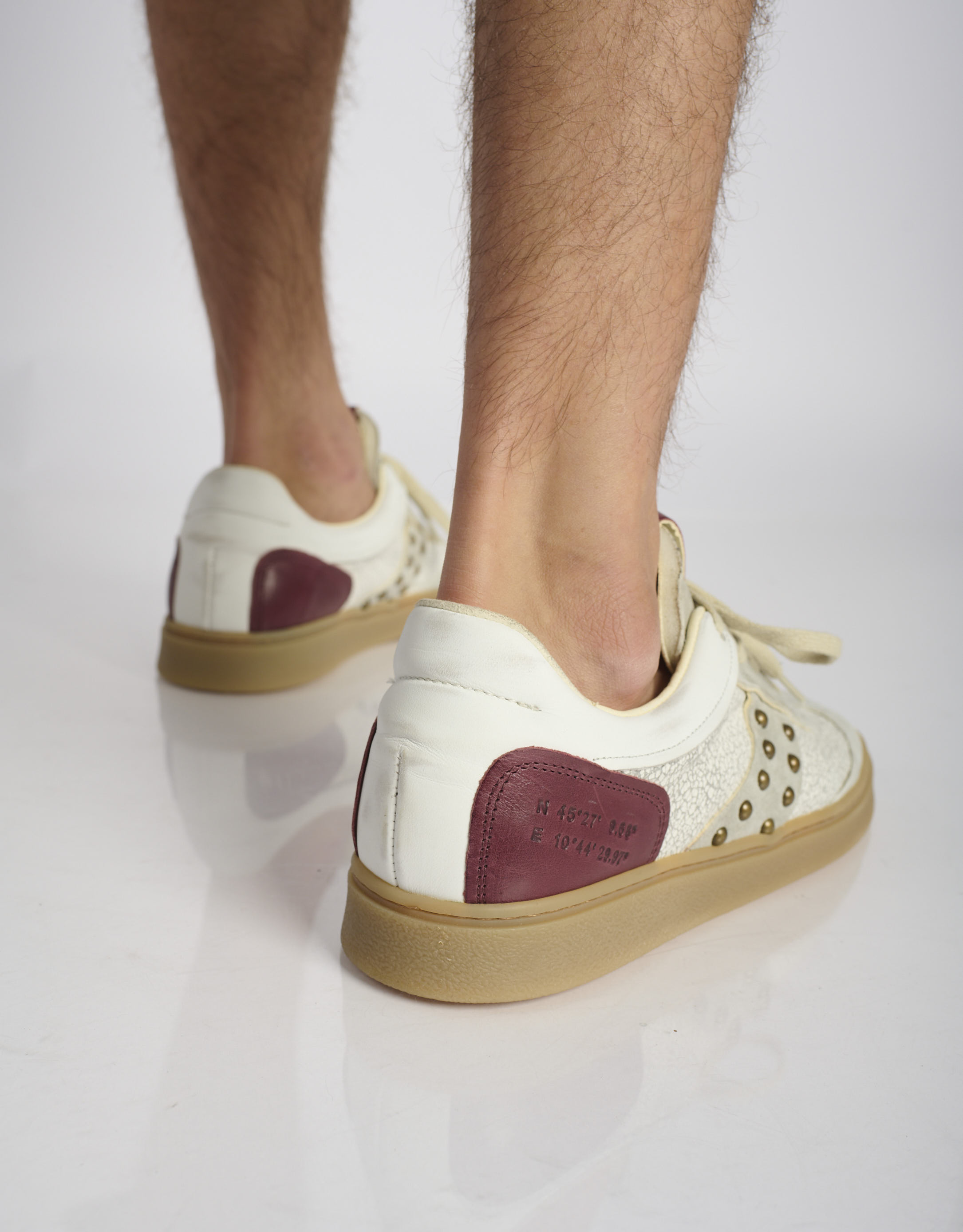 נעלי גברים - A.S. 98 - סניקרס עור DAVID - לבן4