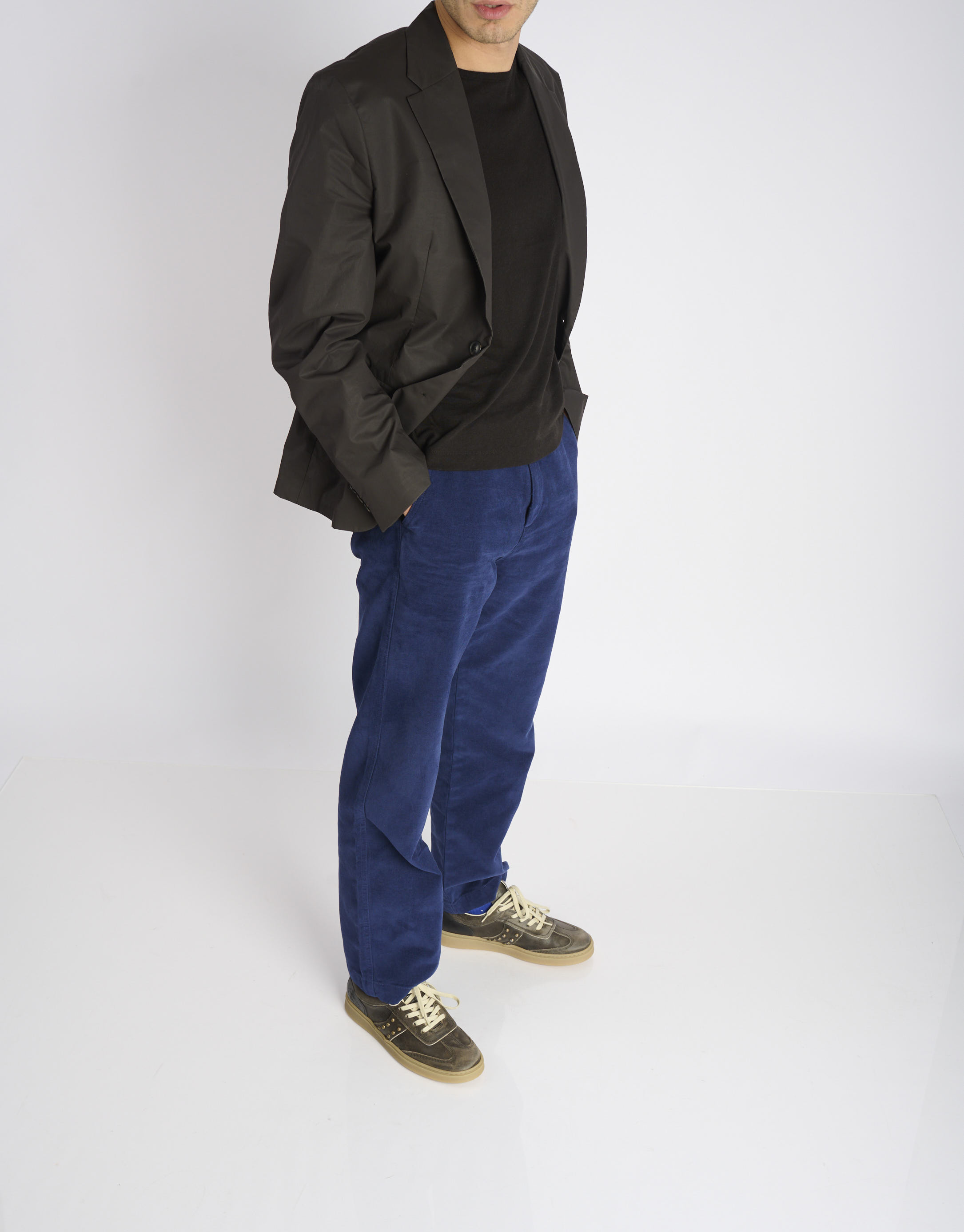 נעלי גברים - A.S. 98 - סניקרס עור DAVID - אפור חום4