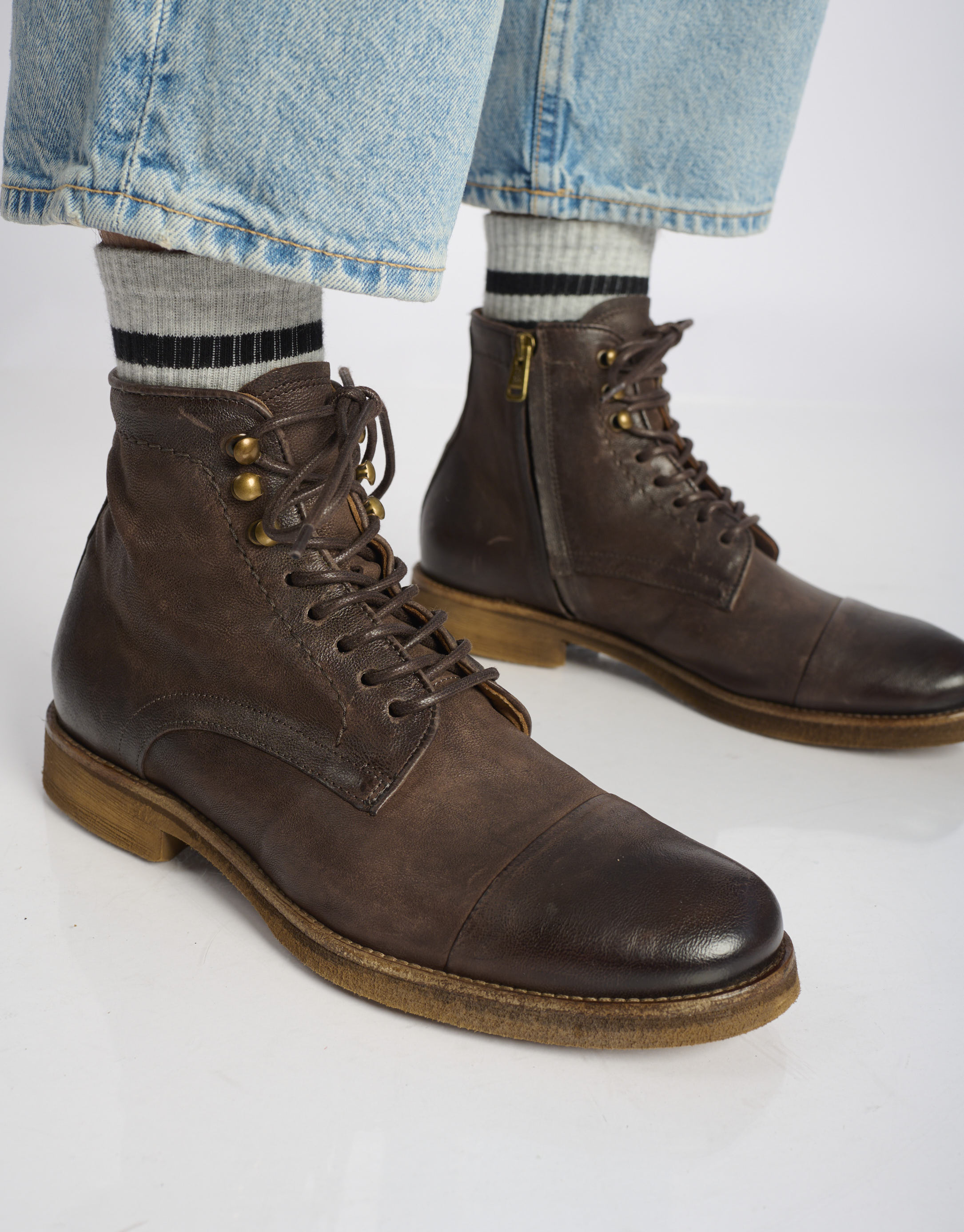 נעלי גברים - A.S. 98 - נעליים גבוהות CARRY - חום4