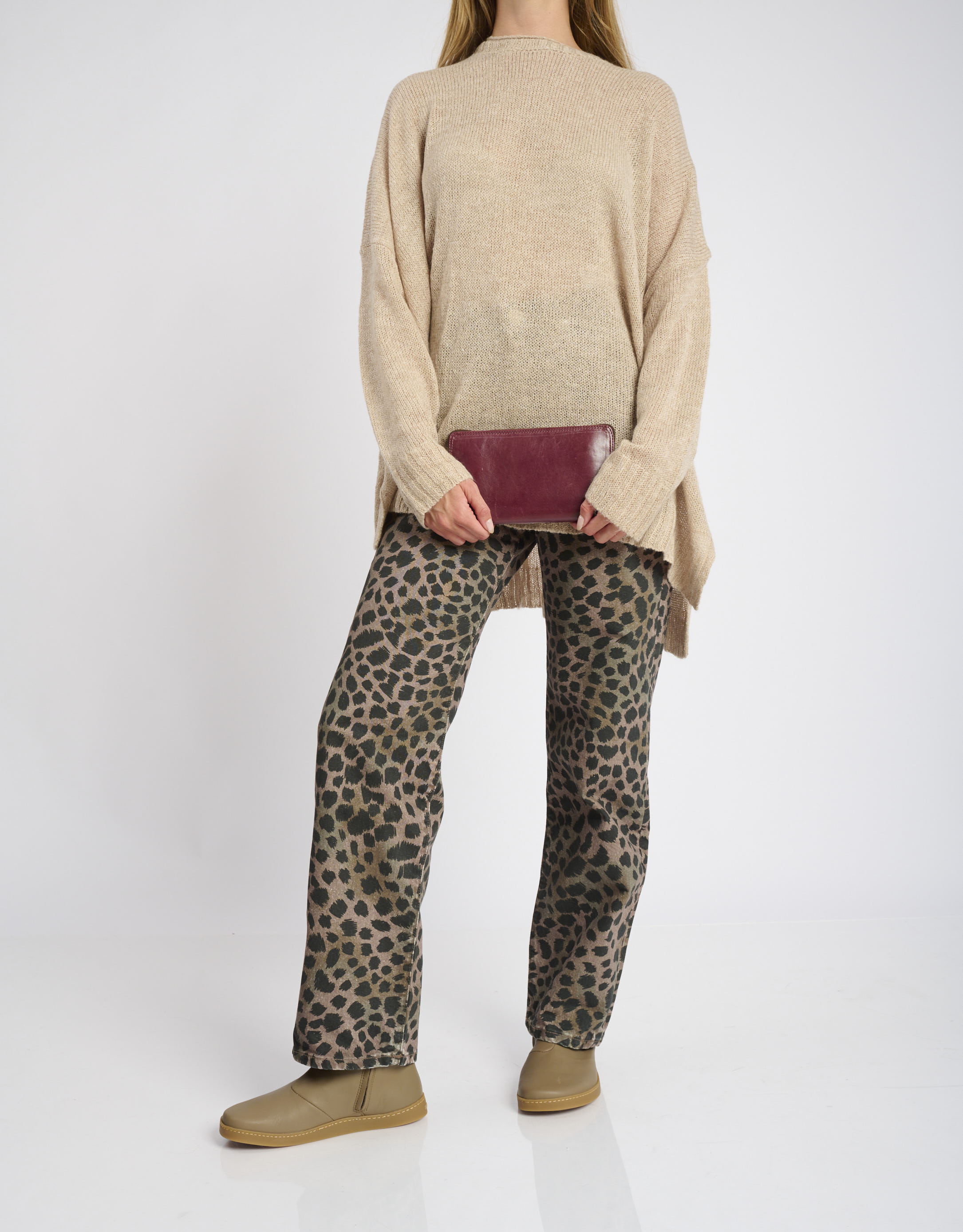 נעלי גברים - A.S. 98 - ארנק עור מלבני גדול - בורדו3