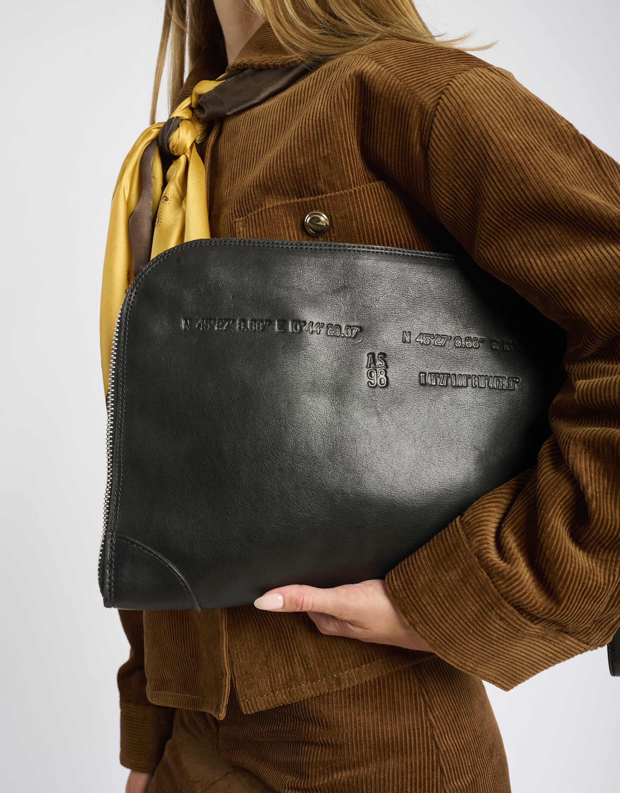 נעלי גברים - A.S. 98 - תיק קלאץ' עם רצועה ROMA - שחור1