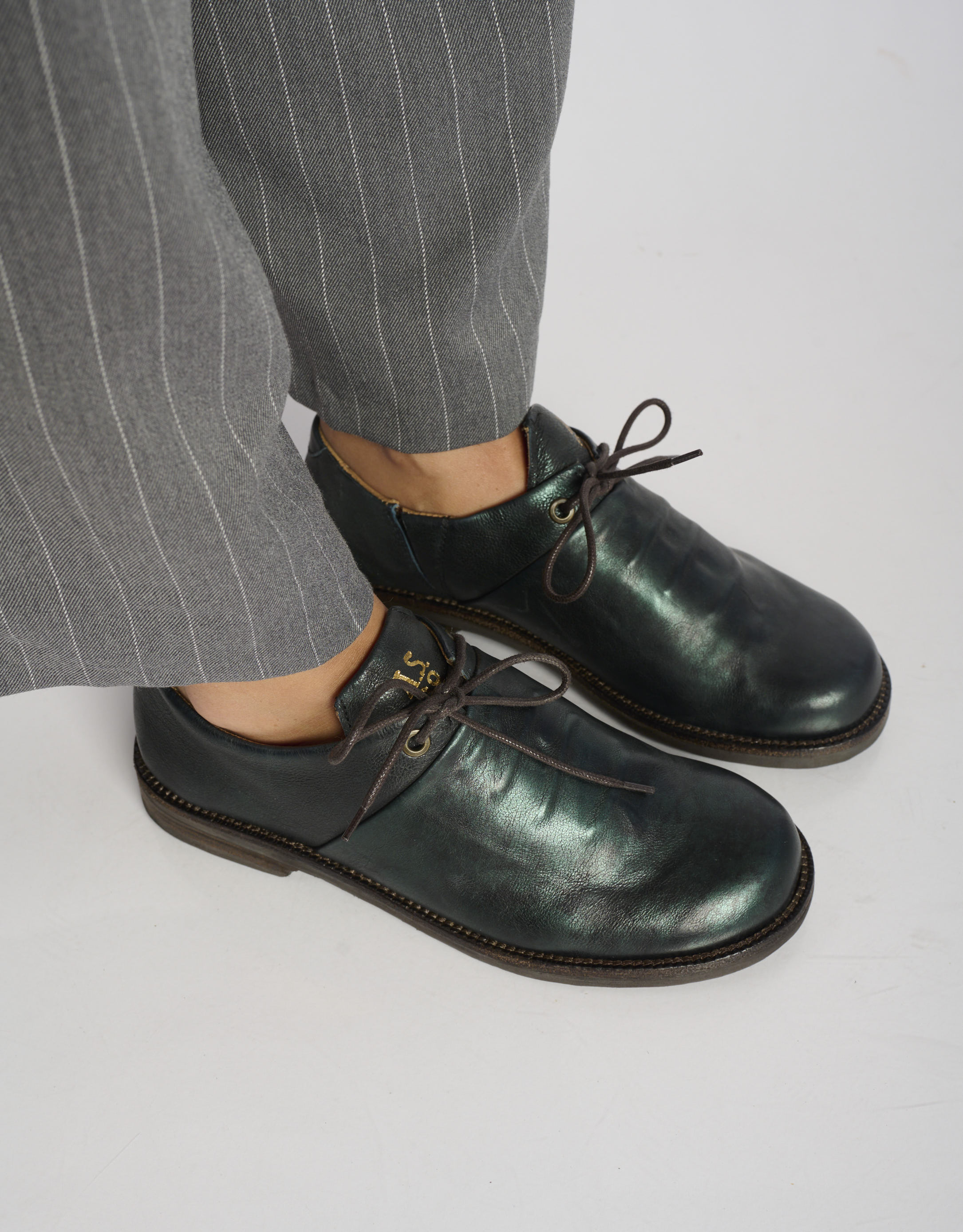 נעלי נשים - A.S. 98 - נעליים מטאליות ALONE - ירוק1