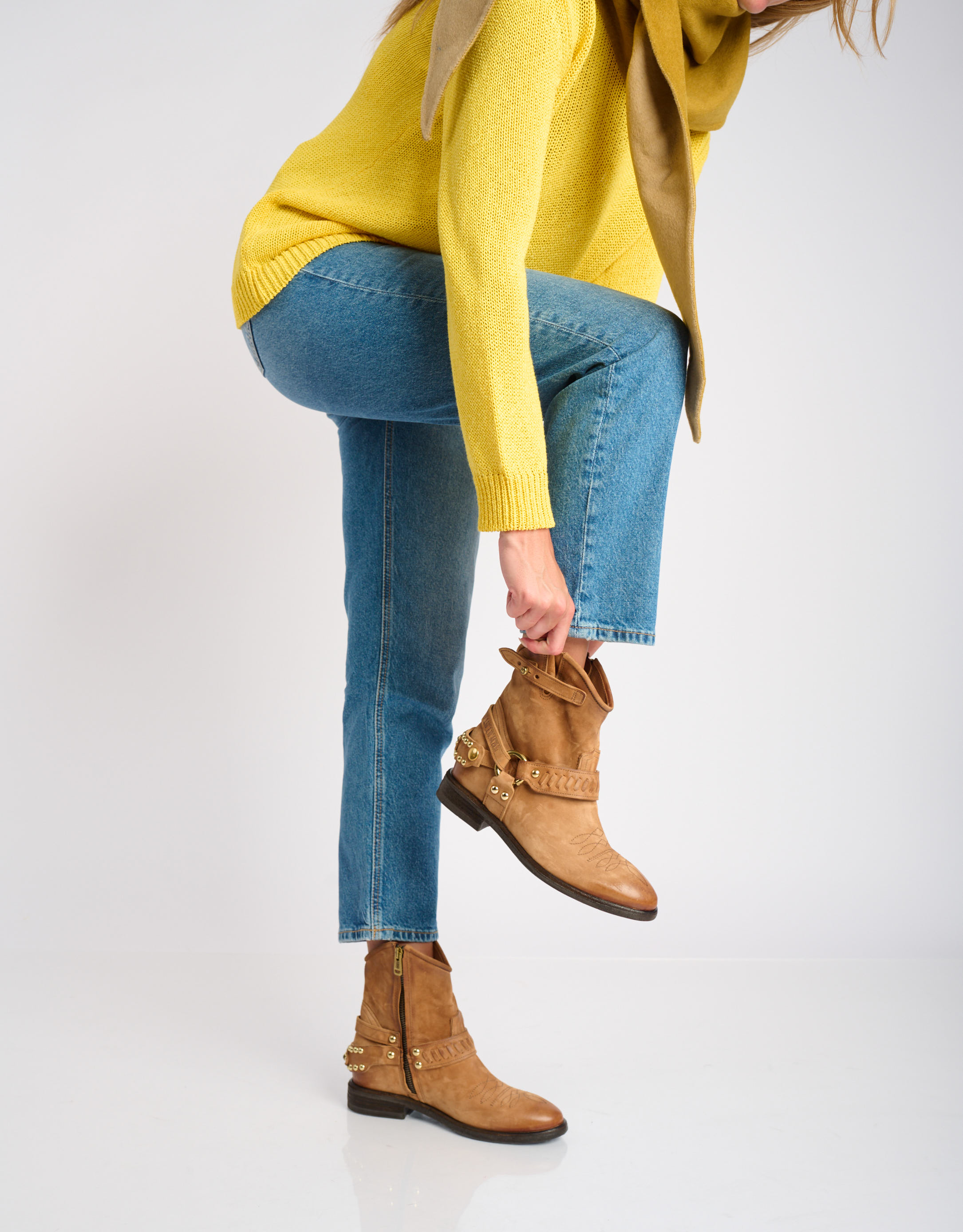 נעלי נשים - A.S. 98 - מגפונים ISOLA - קאמל2