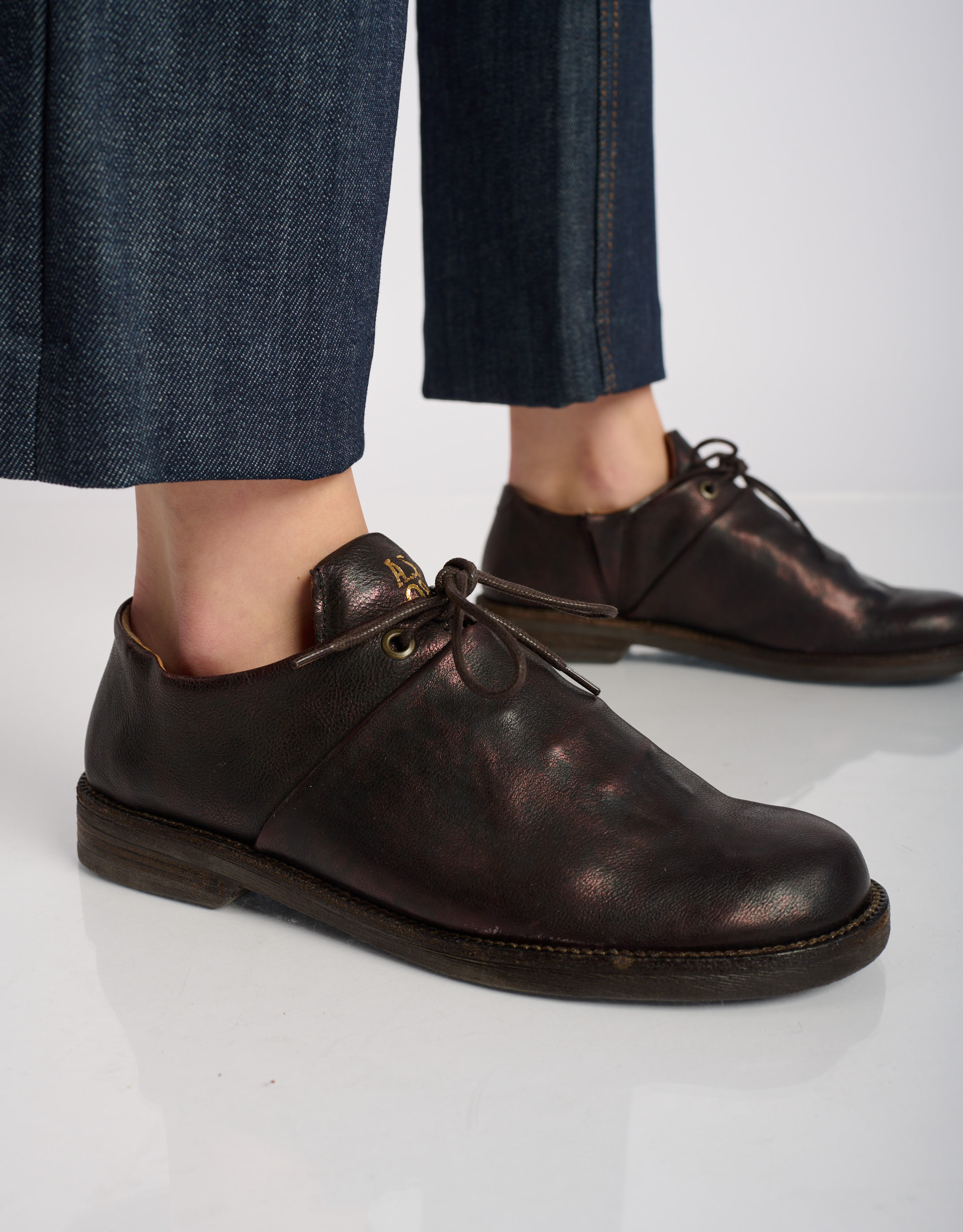 נעלי נשים - A.S. 98 - נעליים מטאליות ALONE - בורדו4