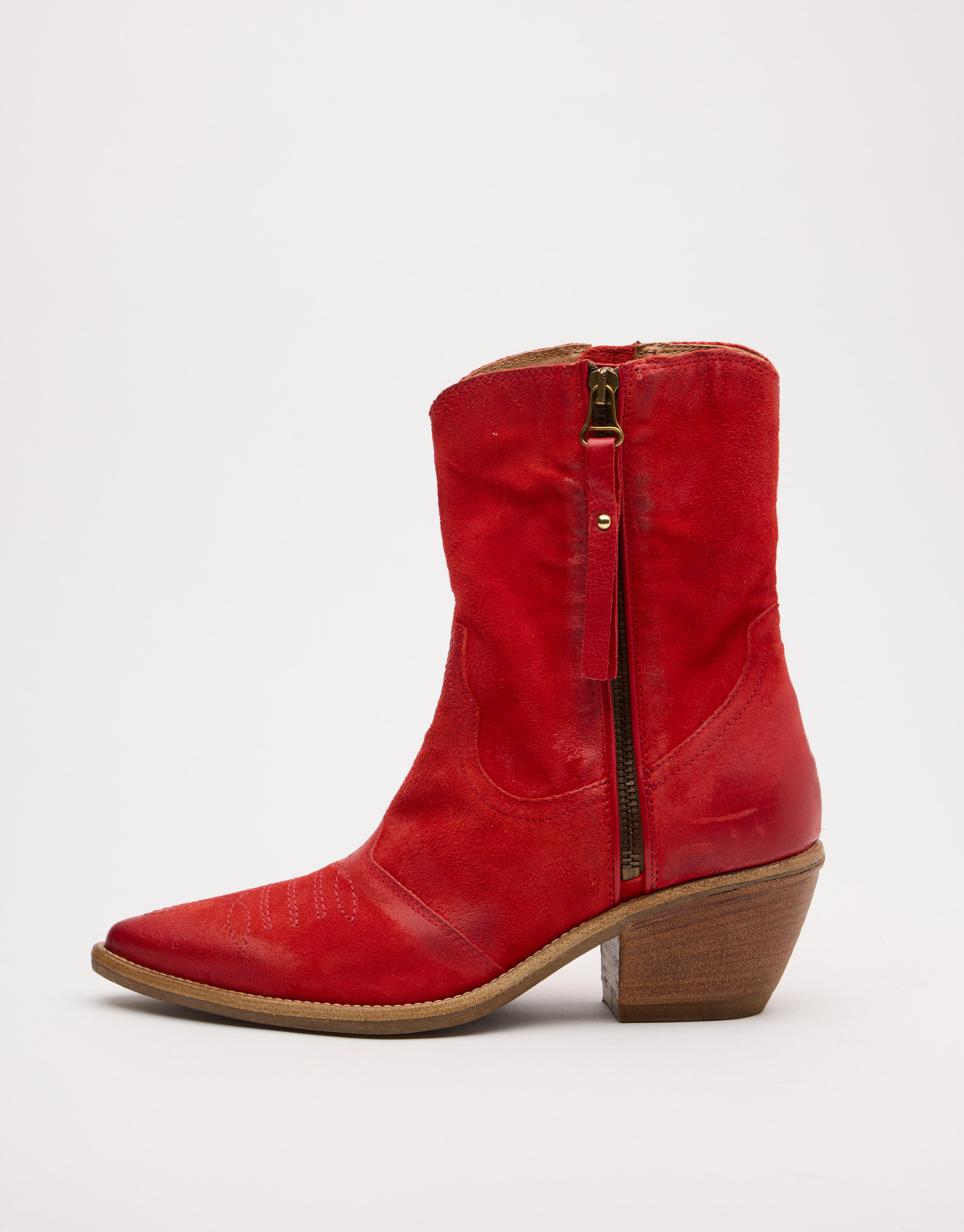 נעלי נשים - A.S. 98 - מגפוני נובוק COUNTRY - אדום1