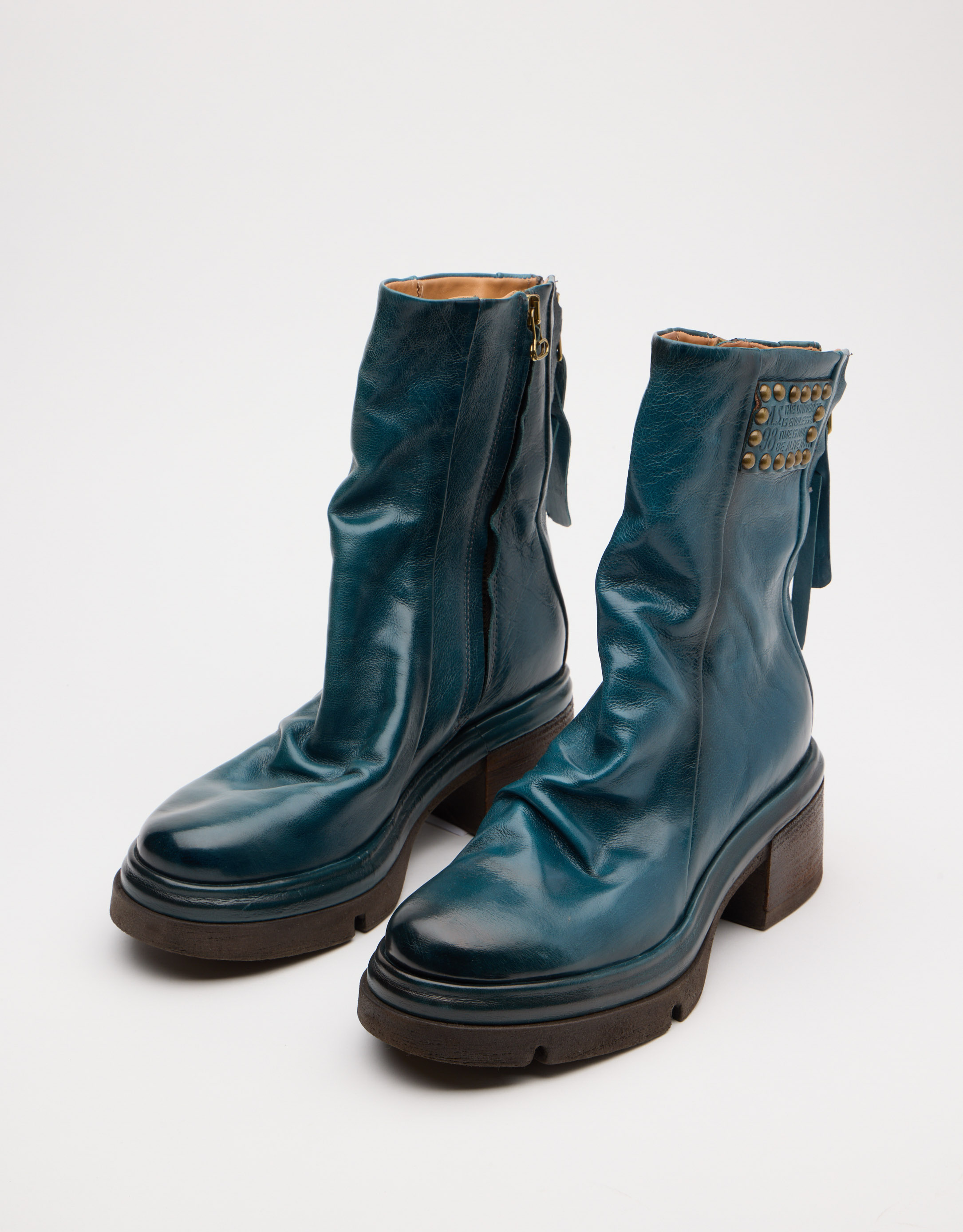 נעלי נשים - A.S. 98 - מגפיים עם ניטים EASY - כחול2