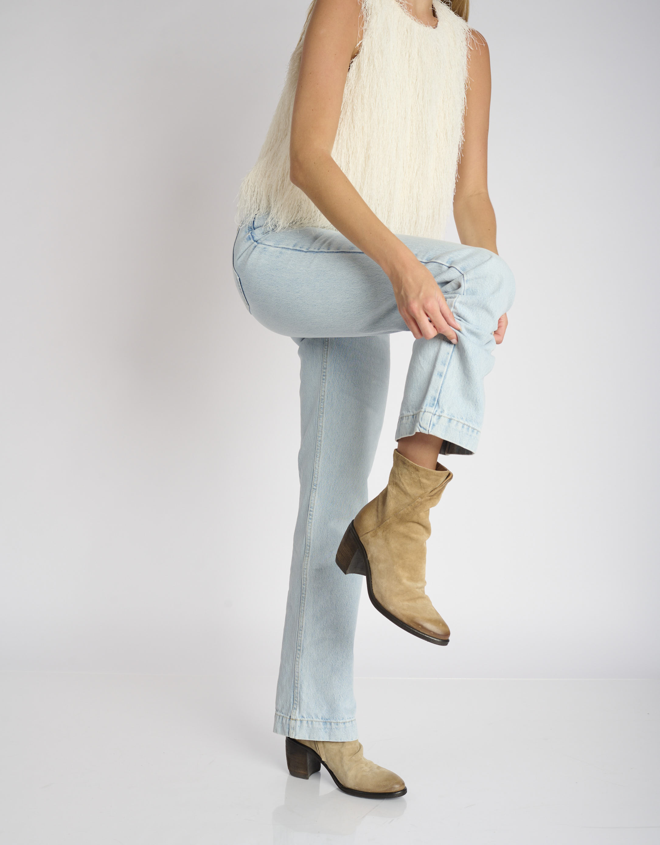 נעלי נשים - A.S. 98 - מגפונים עם עקב RITHM - בז'2