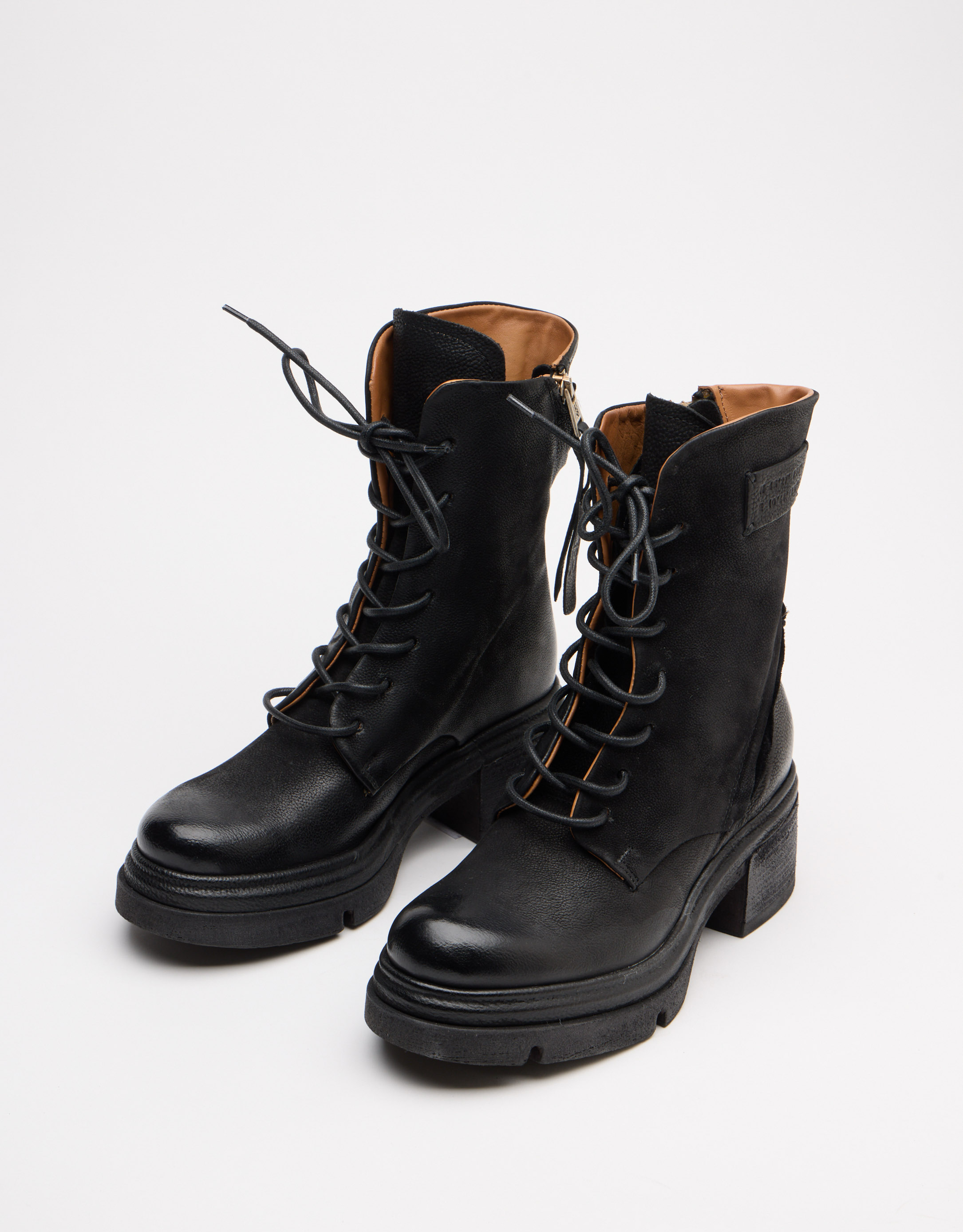 נעלי נשים - A.S. 98 - מגפיים עם שרוכים EASY - שחור2