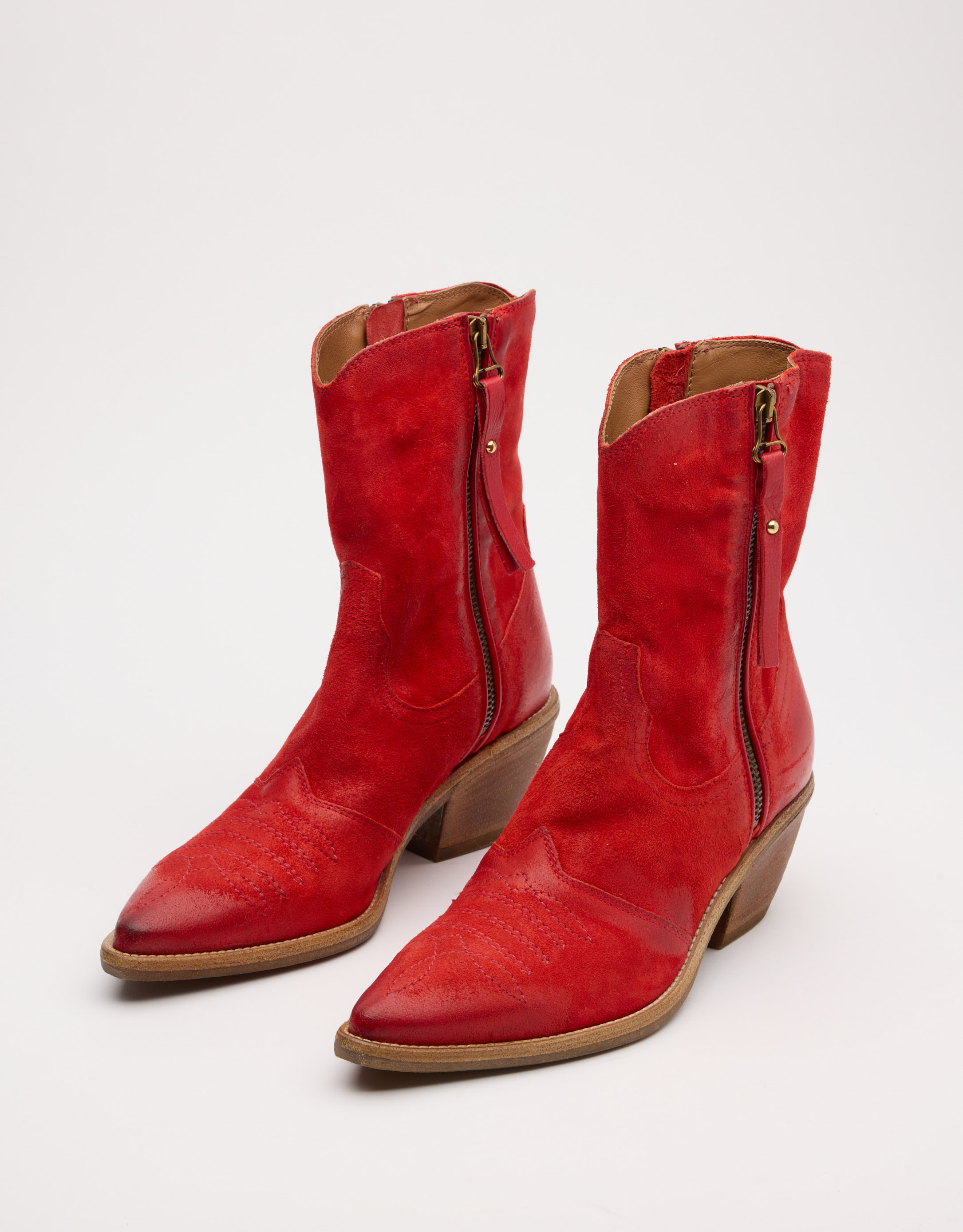 נעלי נשים - A.S. 98 - מגפוני נובוק COUNTRY - אדום2