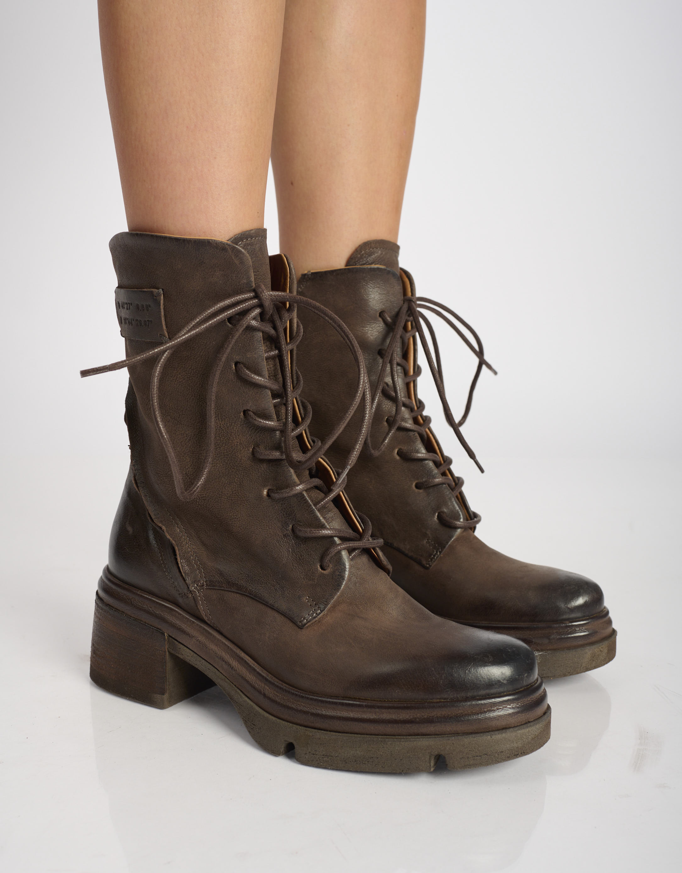 נעלי נשים - A.S. 98 - מגפיים עם שרוכים EASY - חום3