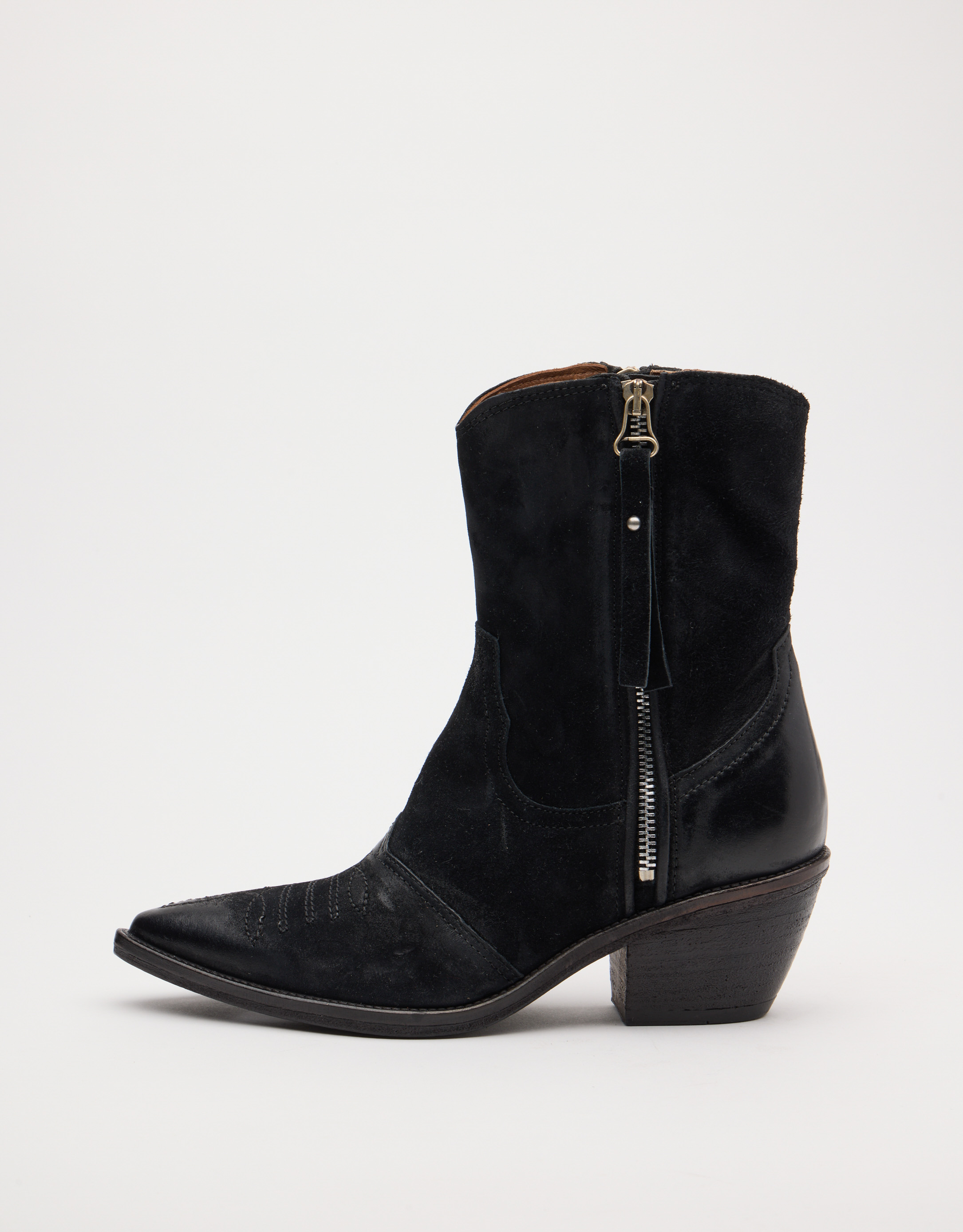 נעלי נשים - A.S. 98 - מגפוני נובוק COUNTRY - שחור2