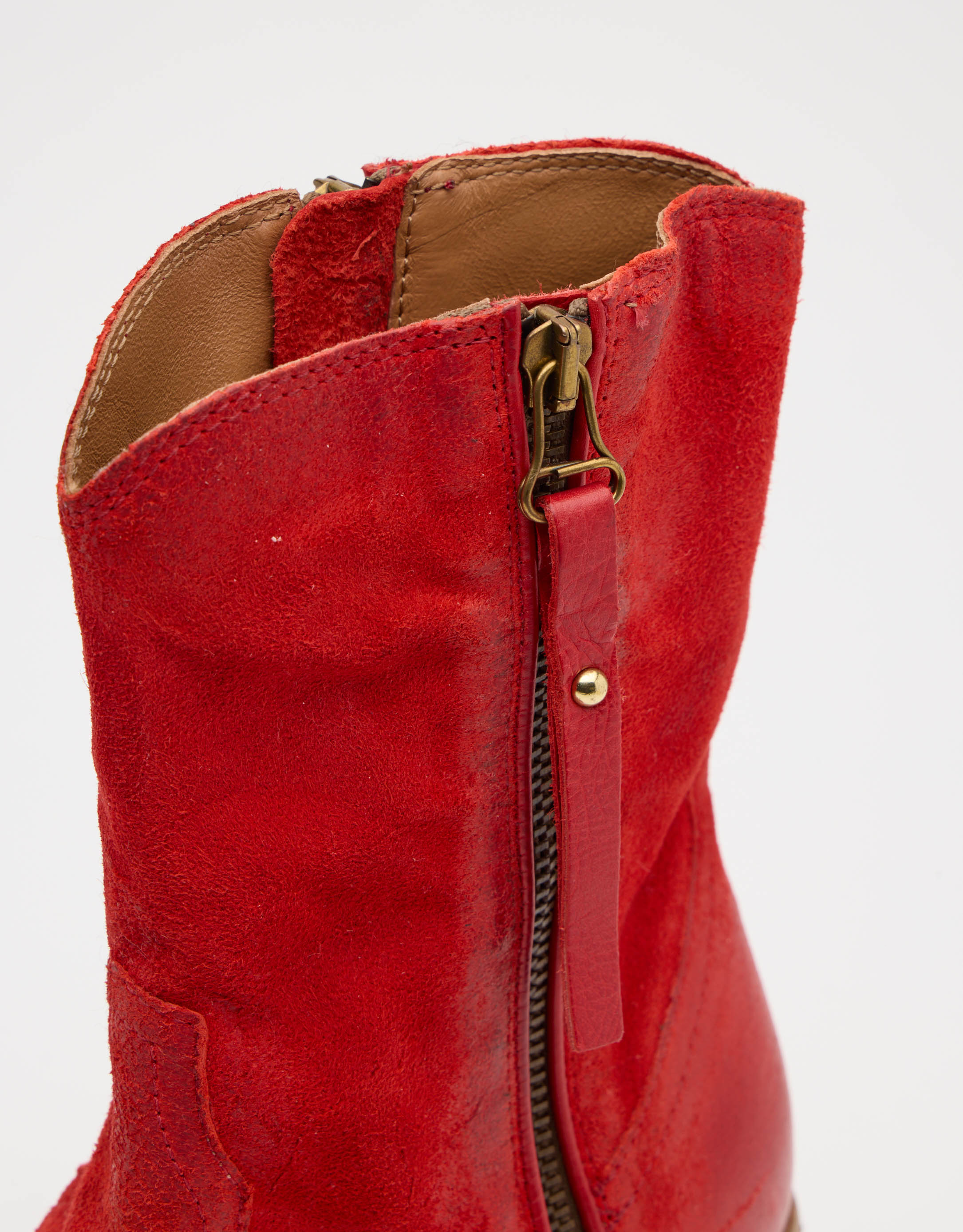 נעלי נשים - A.S. 98 - מגפוני נובוק COUNTRY - אדום4