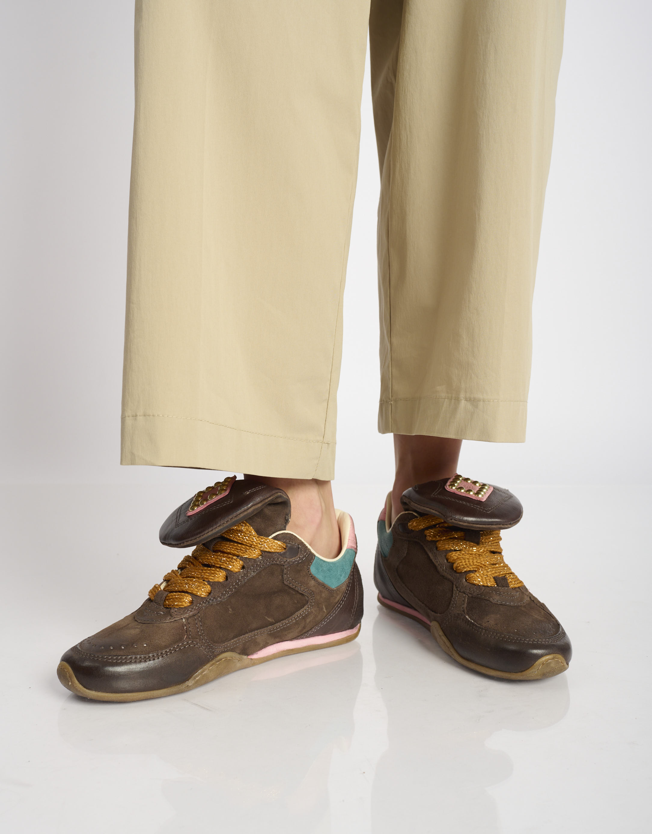 נעלי נשים - A.S. 98 - סניקרס TURBIN - חום   ורוד3