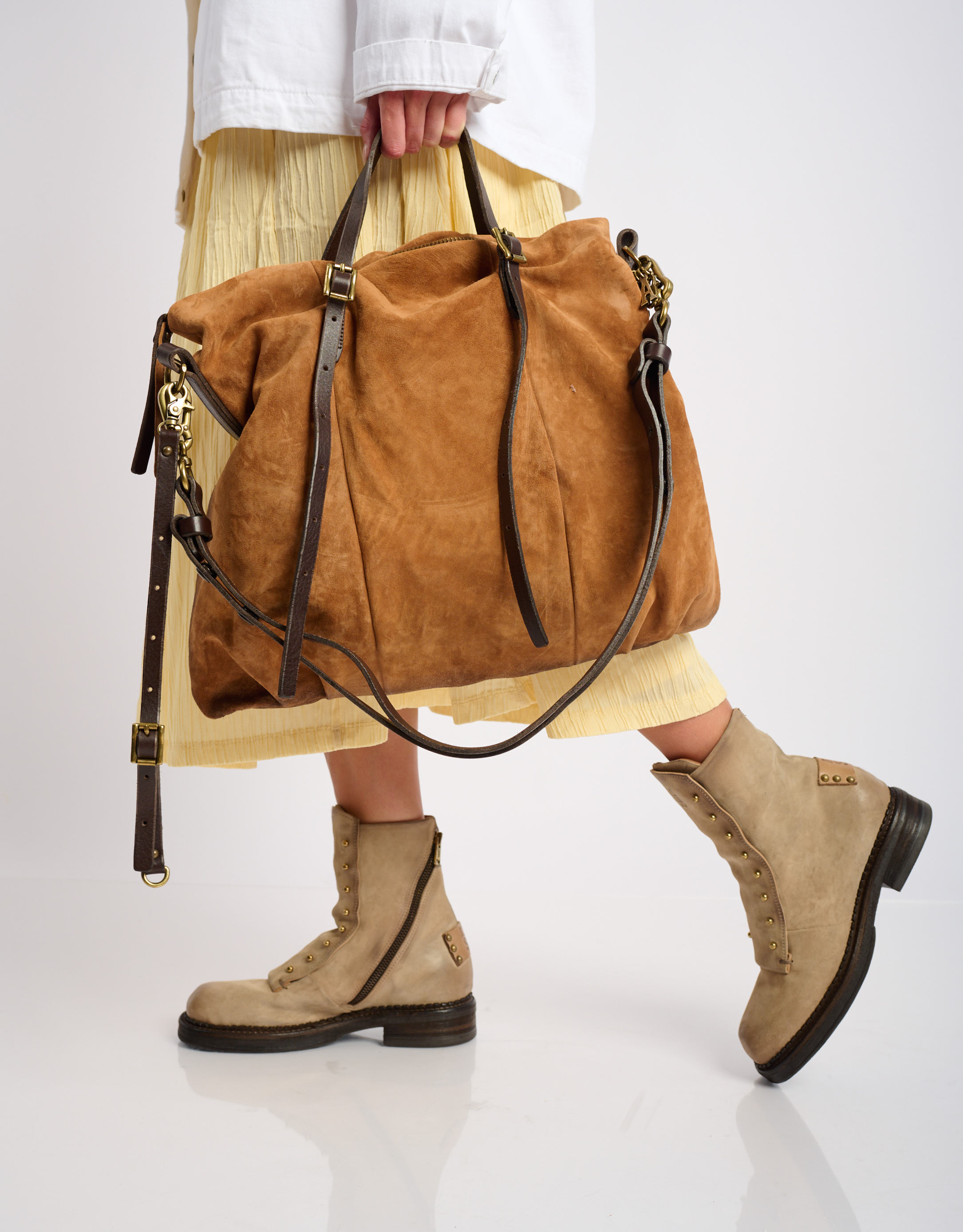 נעלי נשים - A.S. 98 - תיק צד מעור CIANNA - קאמל3