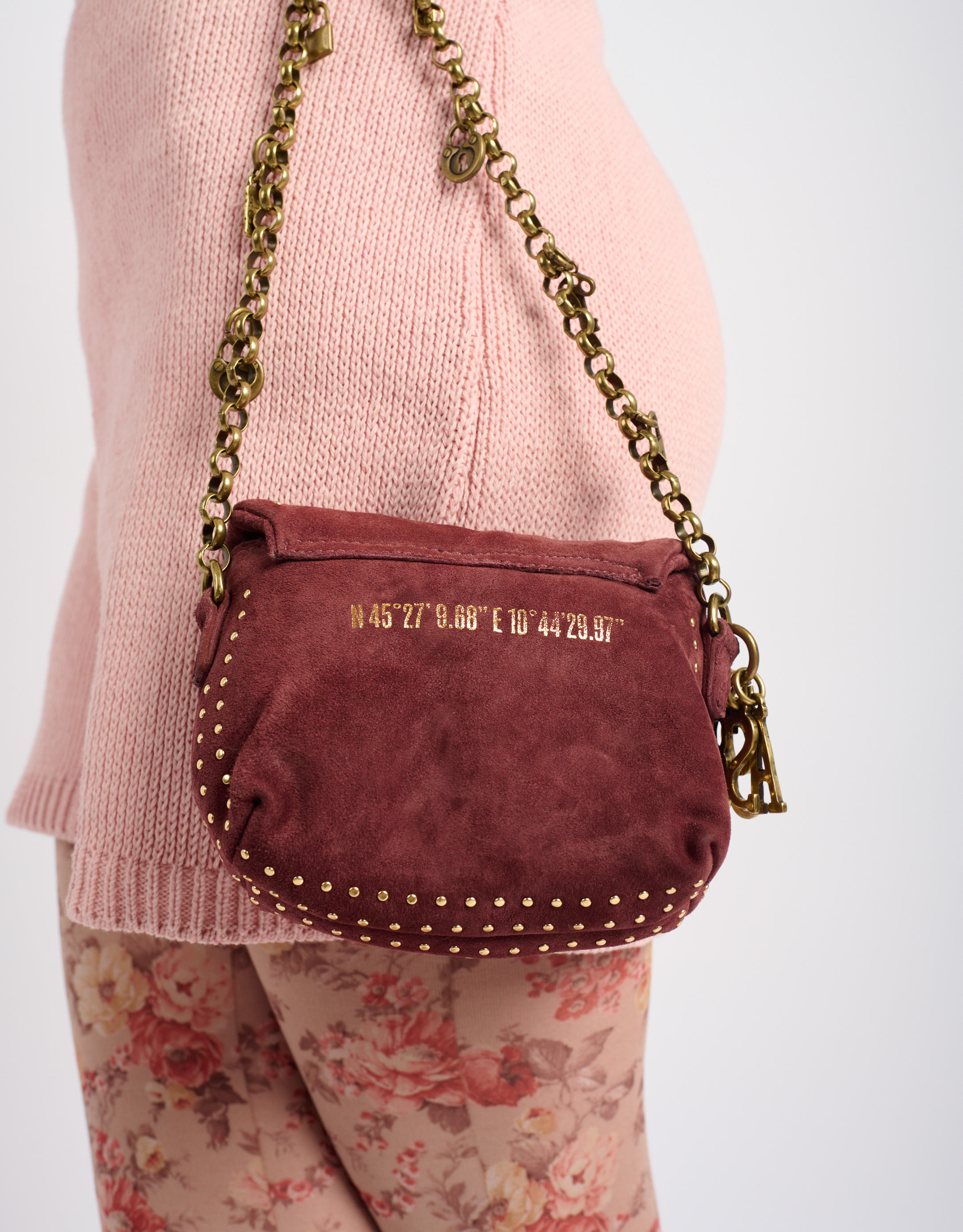 נעלי נשים - A.S. 98 - MAGGIA תיק ארנק קטן מזמש - בורדו3