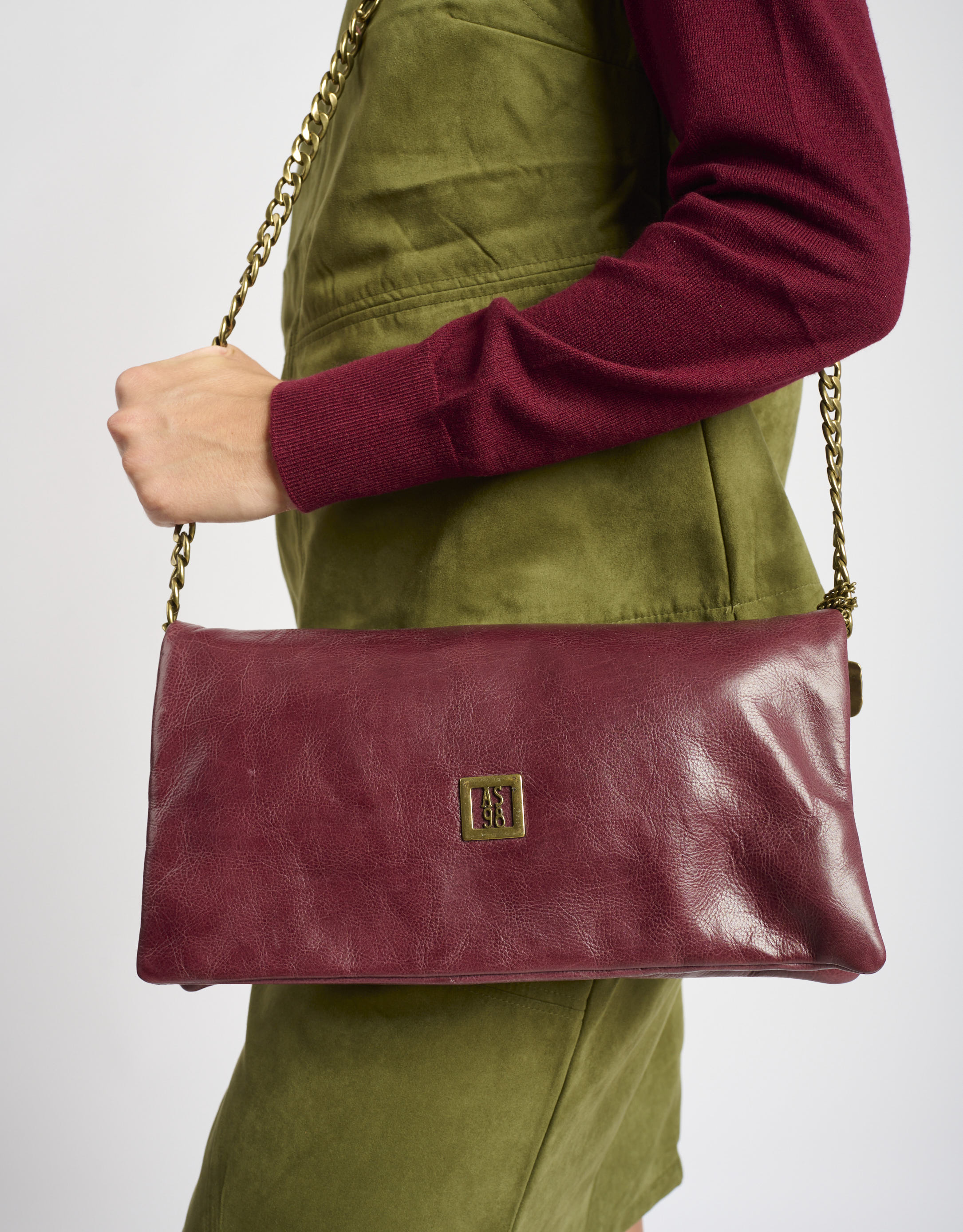 נעלי נשים - A.S. 98 - תיק צד MARIA - בורדו1