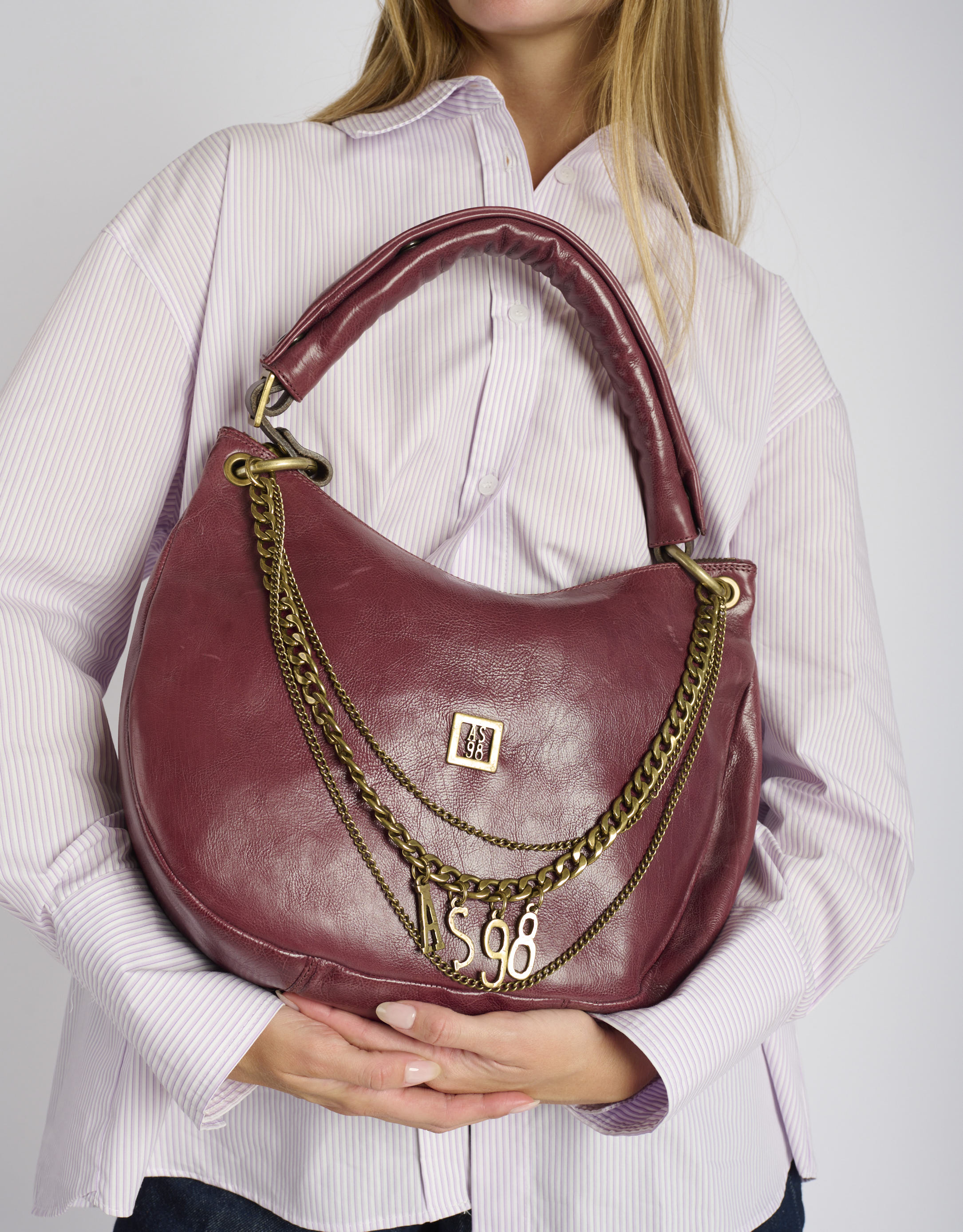 נעלי נשים - A.S. 98 - תיק צד CHIARA - בורדו1