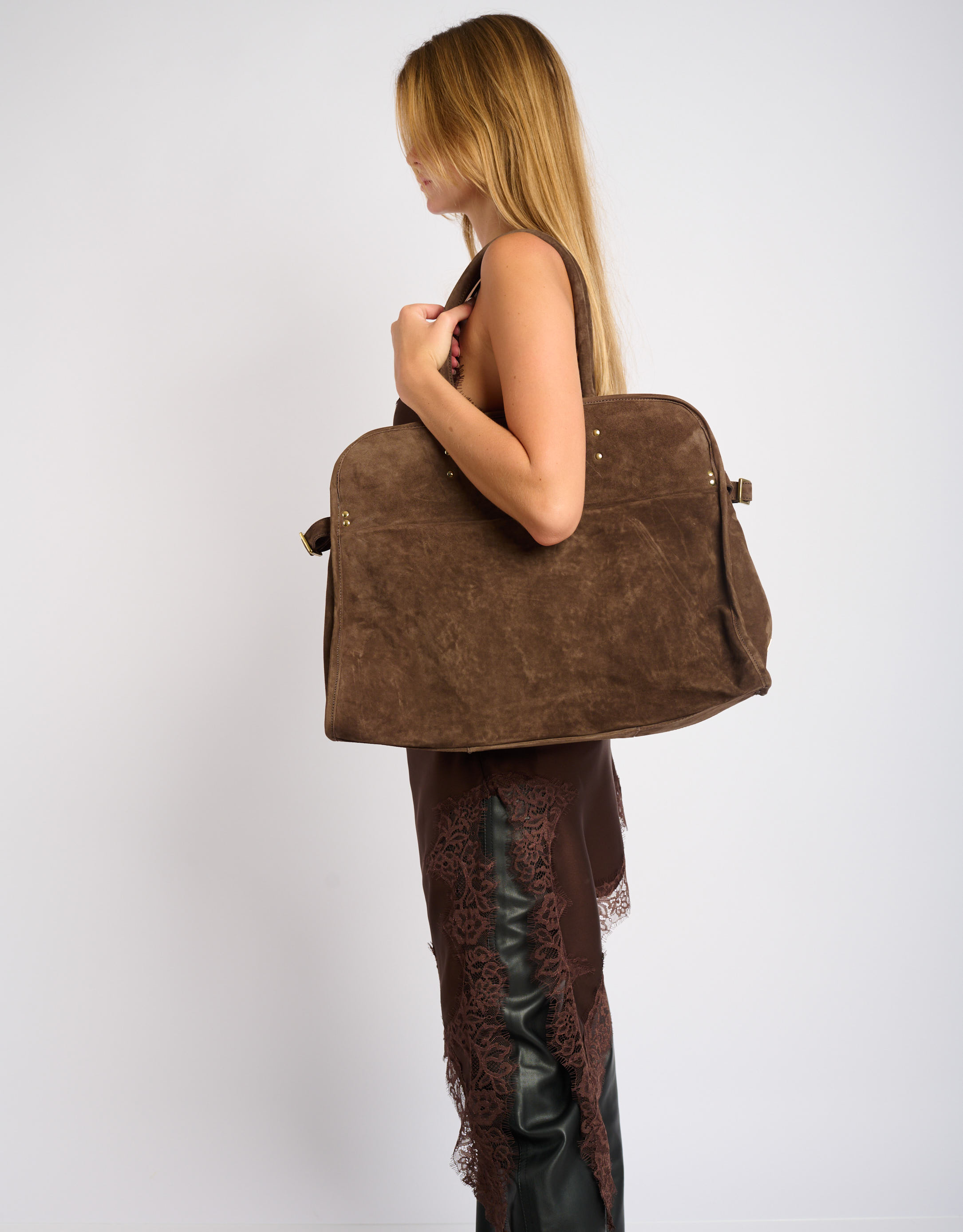 נעלי נשים - A.S. 98 - תיק יד MONICA - חום כהה1