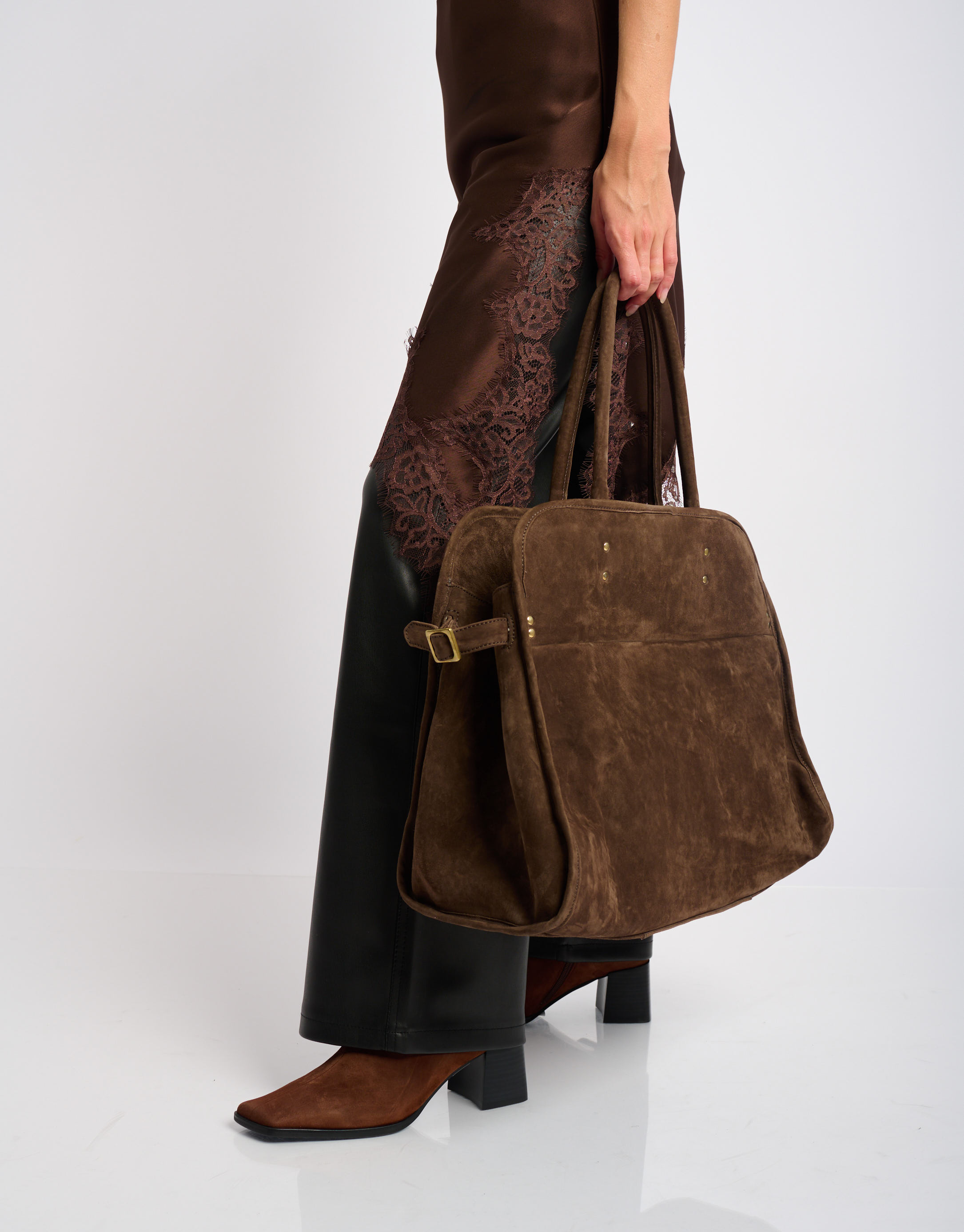 נעלי נשים - A.S. 98 - תיק יד MONICA - חום כהה3