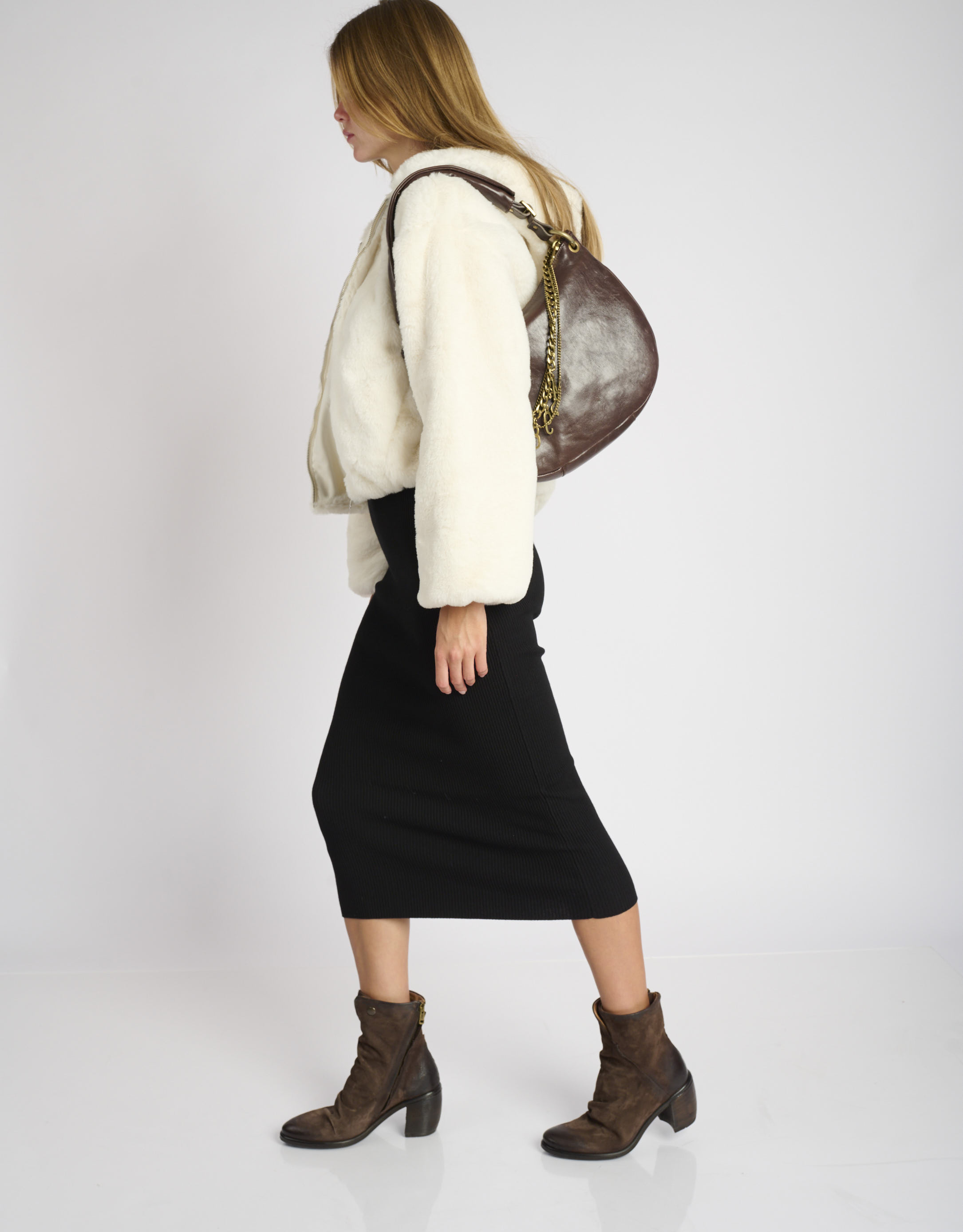 נעלי נשים - A.S. 98 - תיק צד CHIARA - חום כהה4