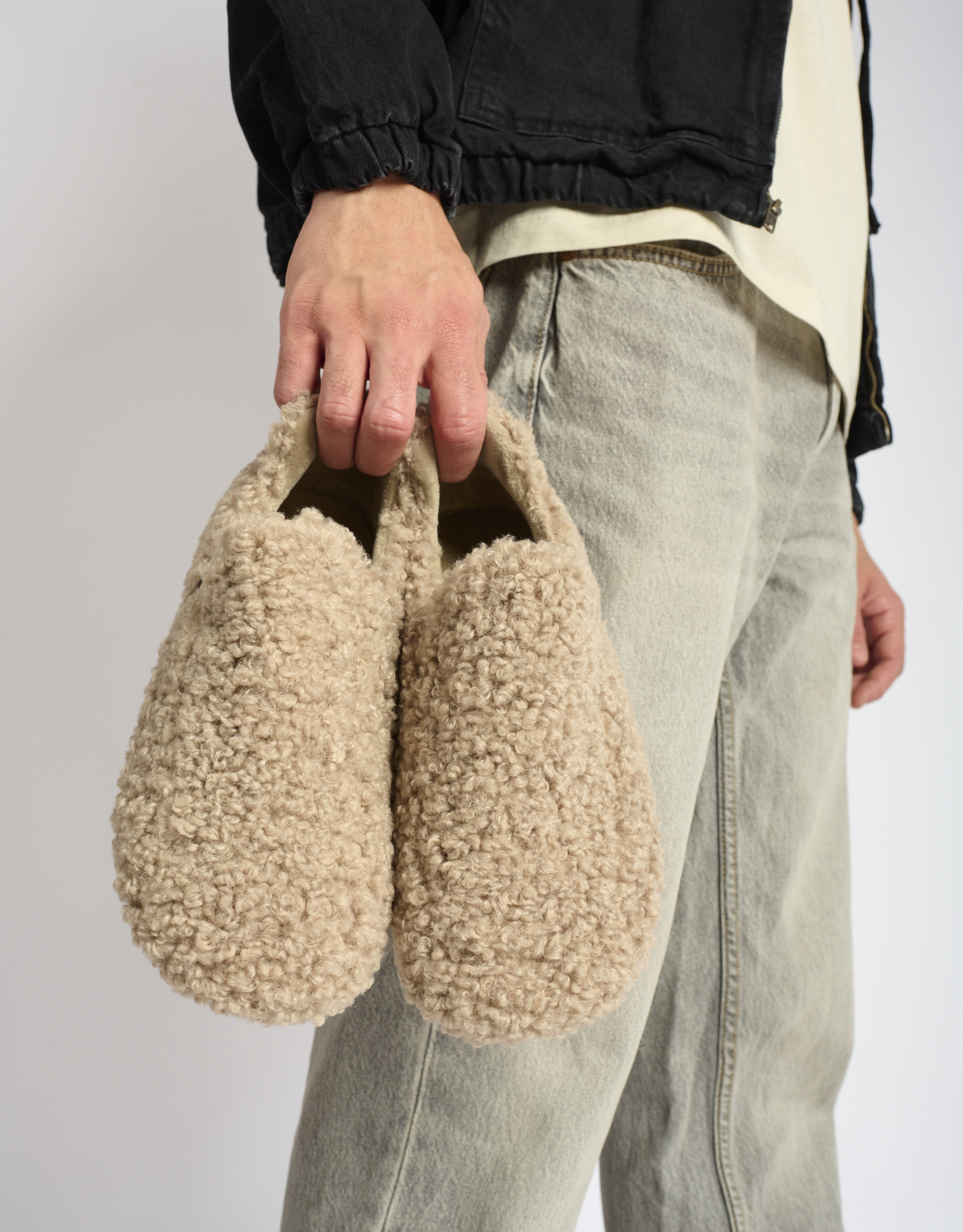 נעלי גברים - Verbenas - נעלי בית EKKO CURLY - חום בהיר1