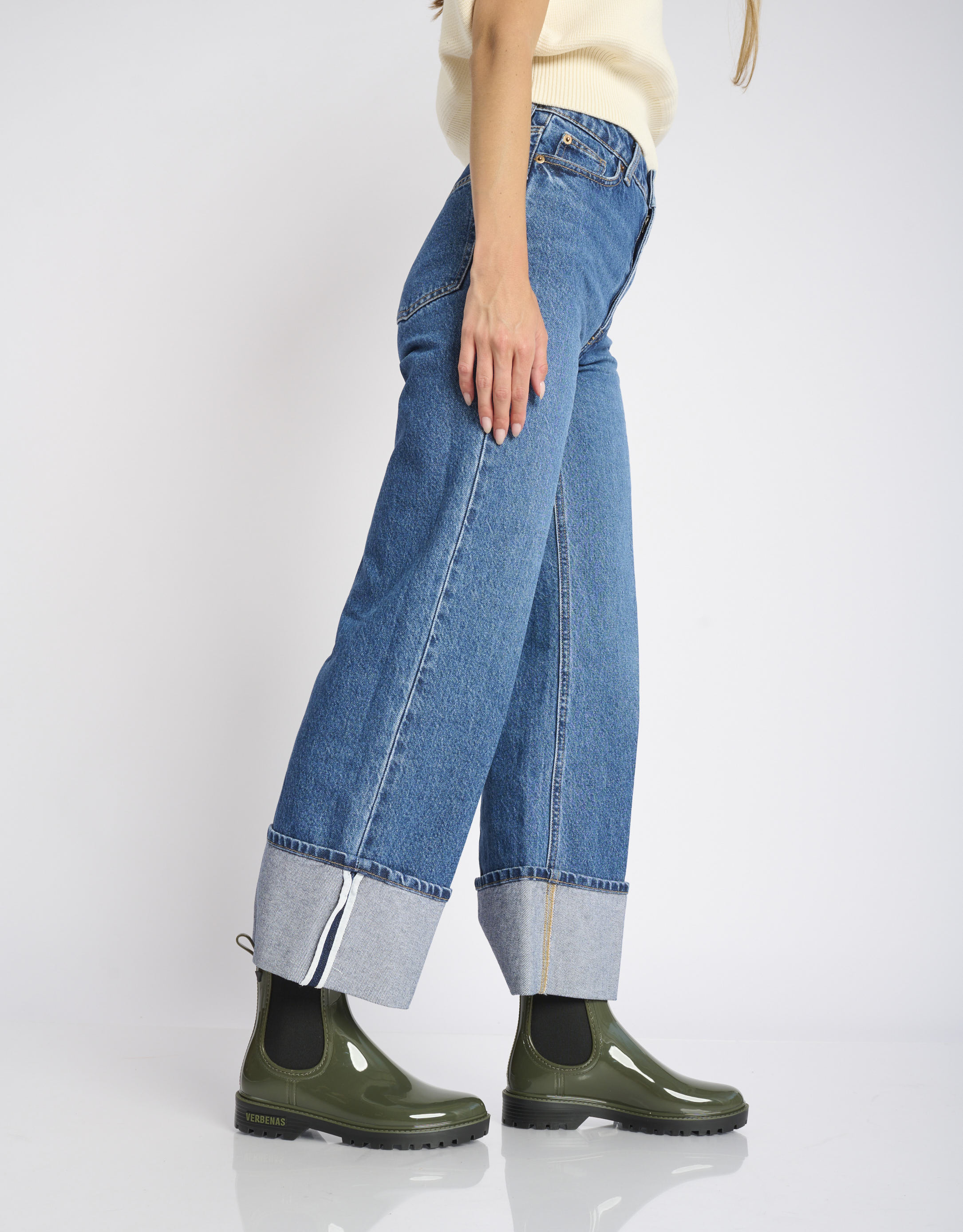 נעלי נשים - Verbenas - מגפוני גומי GAUDI לק - חאקי1