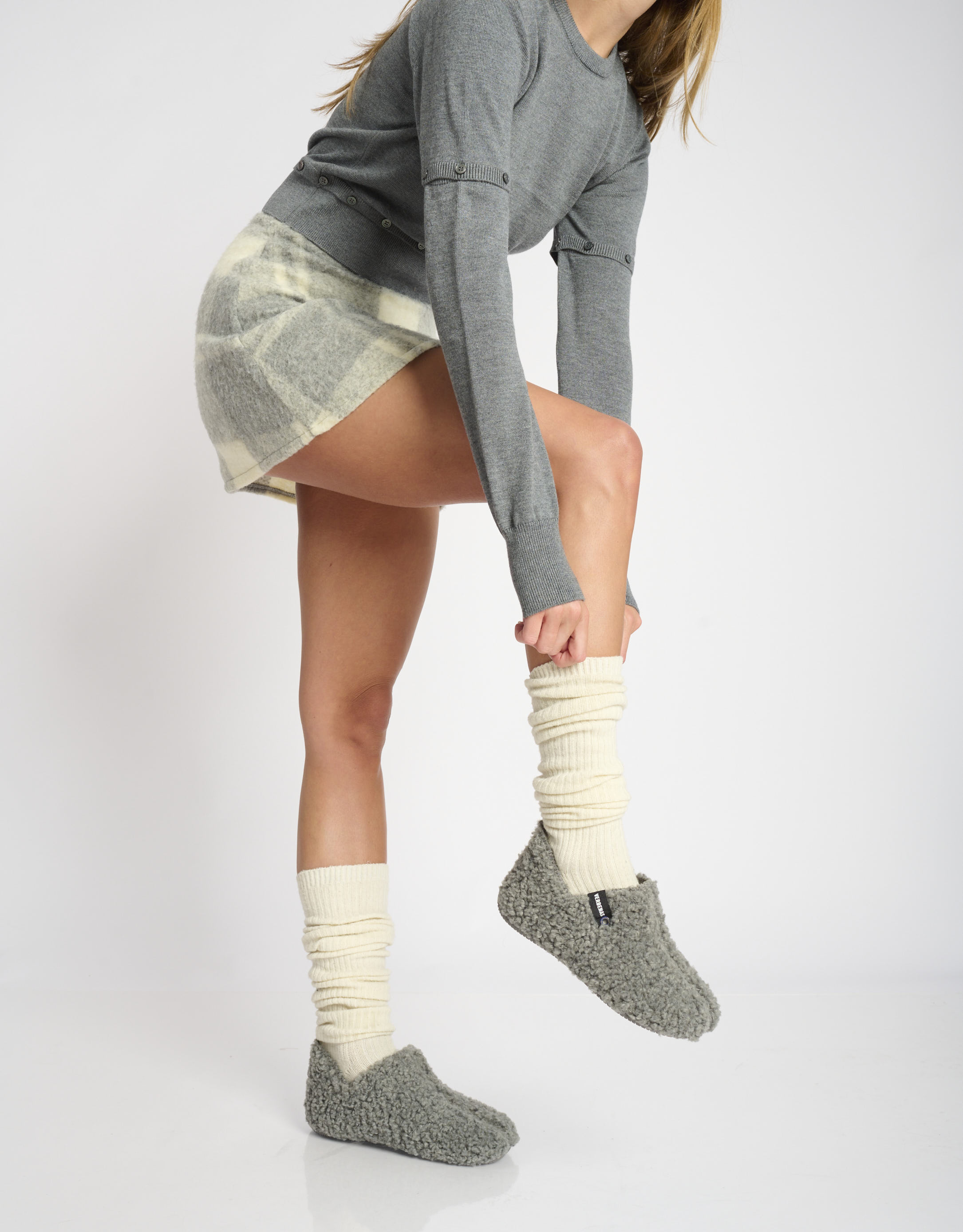 נעלי נשים - Verbenas - נעלי בית YOI CURLY - אפור1