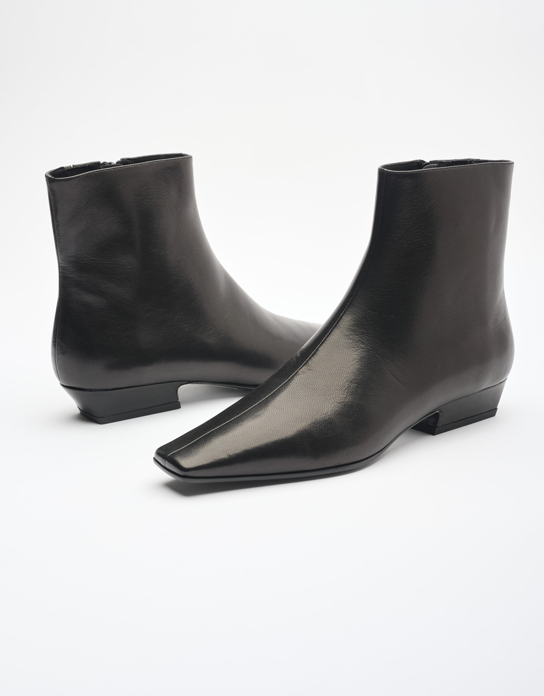 נעלי נשים - Jeffrey Campbell - מגפוני עור ICHABOD - שחור4