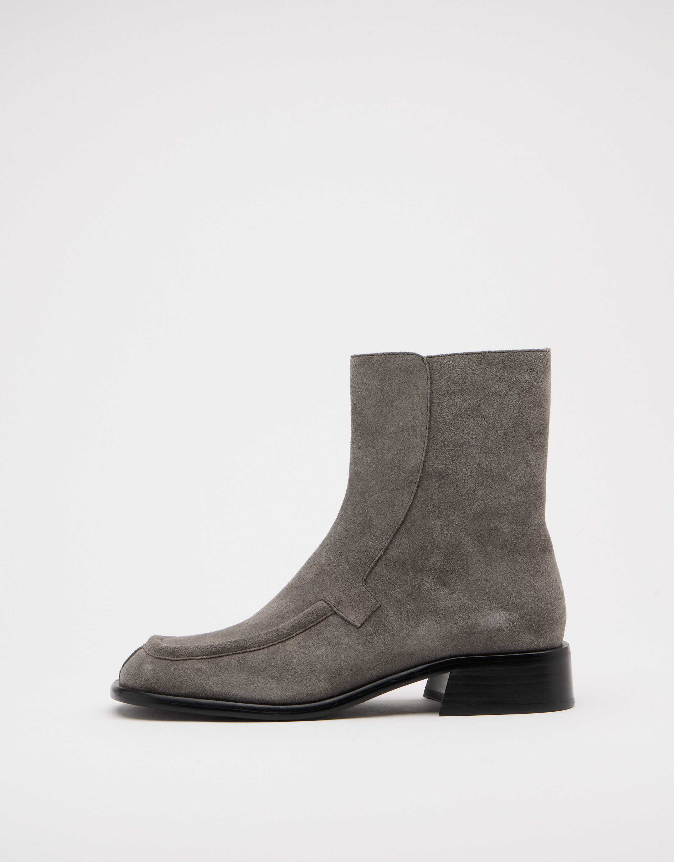 נעלי נשים - Jeffrey Campbell - מגפונים שטוחים מזמש  ODET - אפור3