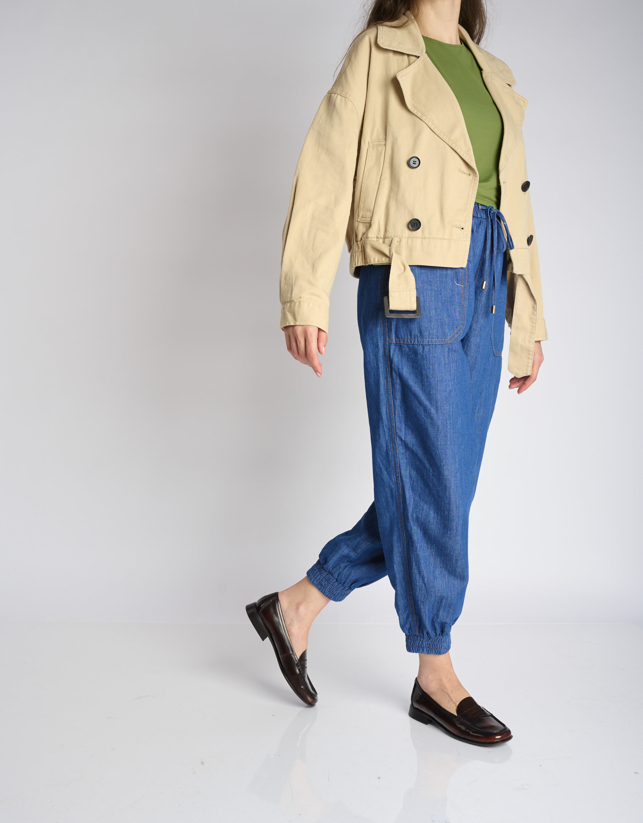 נעלי נשים - Jeffrey Campbell - מוקסינים SMARTY - חום2