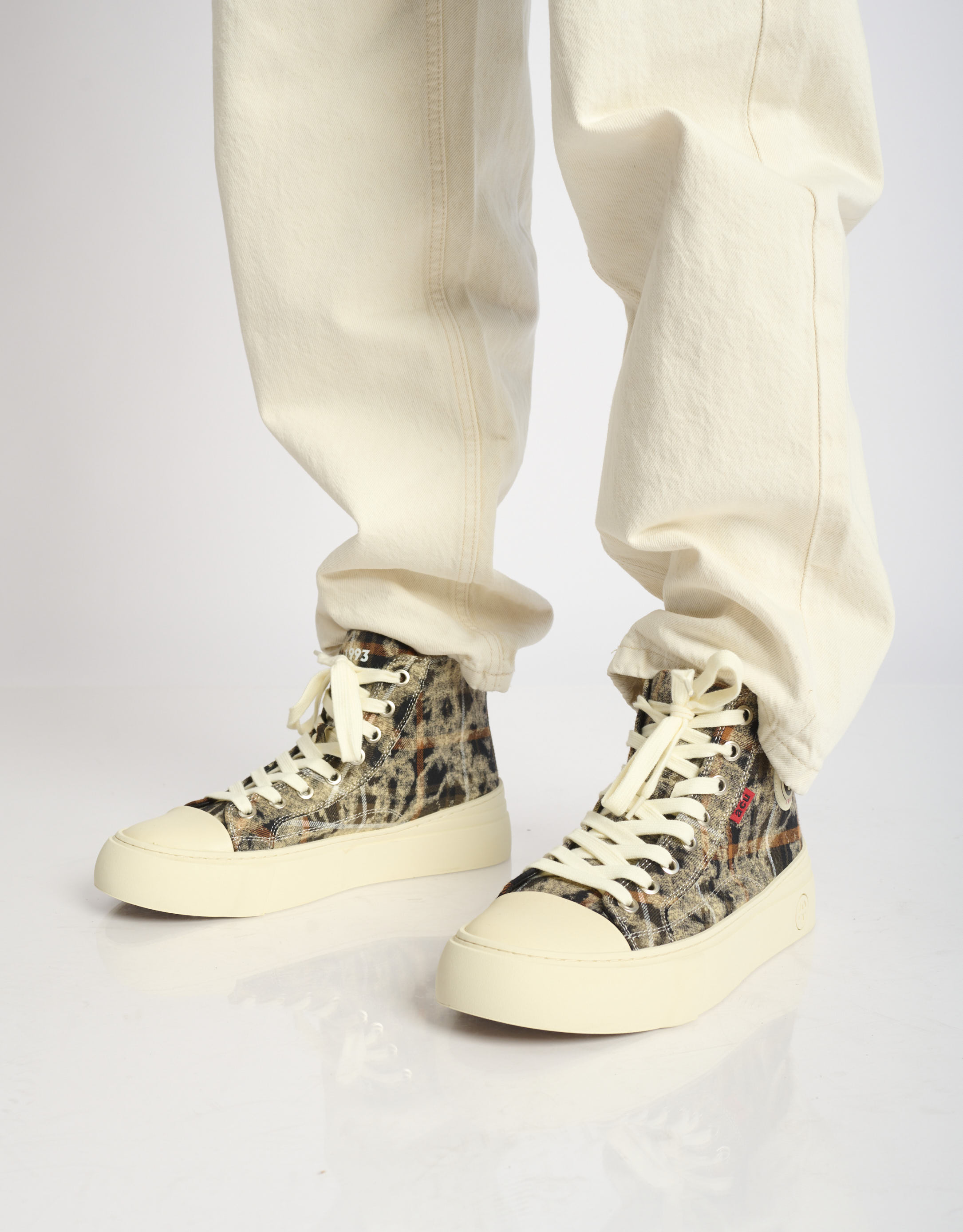 נעלי גברים - Acupuncture - סניקרס גבוהות AFC - שחור חום1