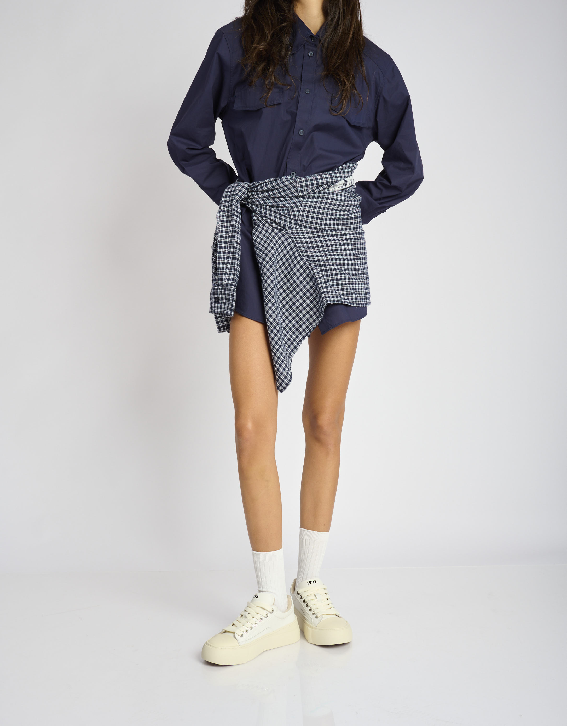 נעלי נשים - Acupuncture - סניקרס דמוי עור AFC - לבן2