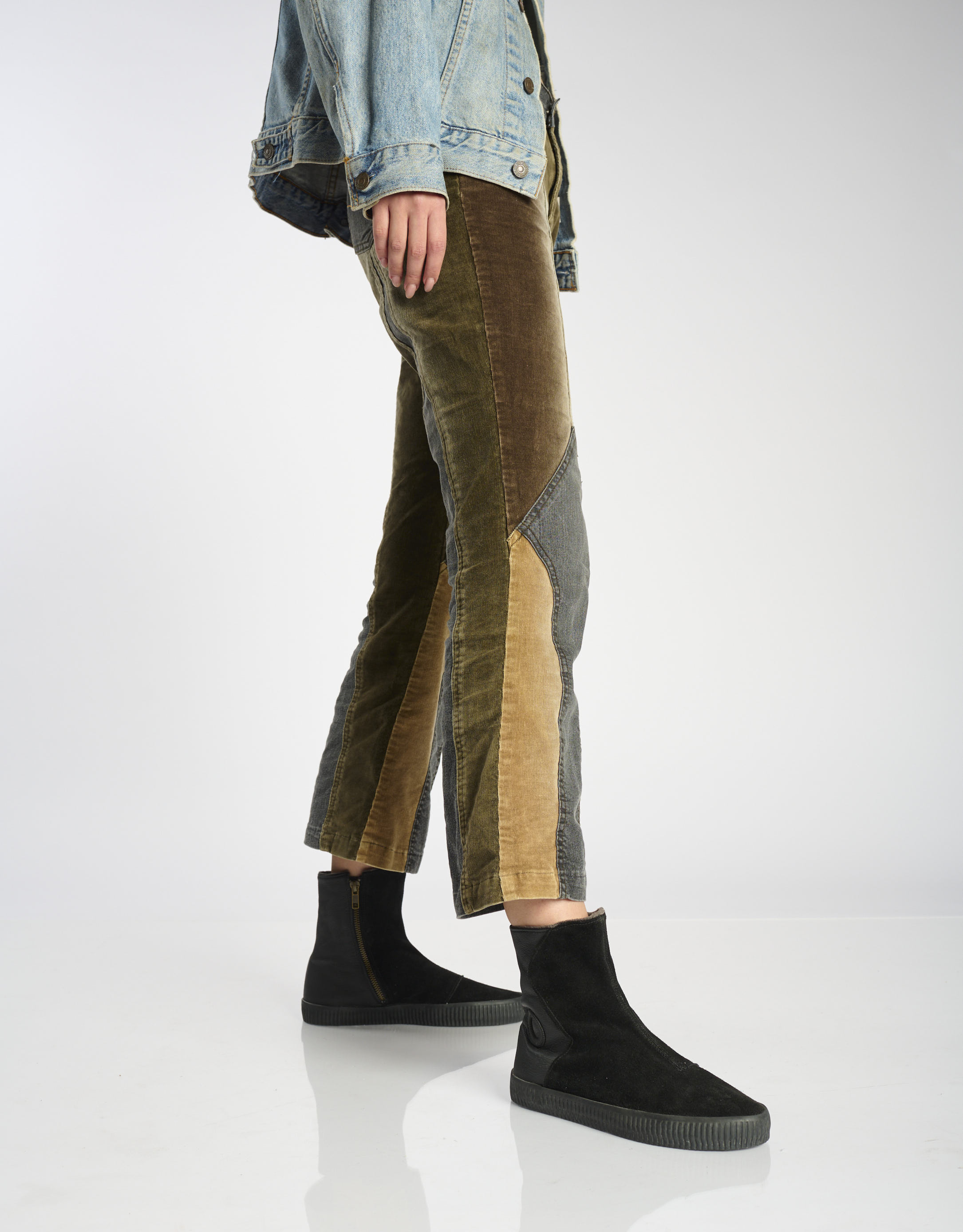 נעלי נשים - Aro - מגפוני מעטפה מזמש NOELLE - שחור1