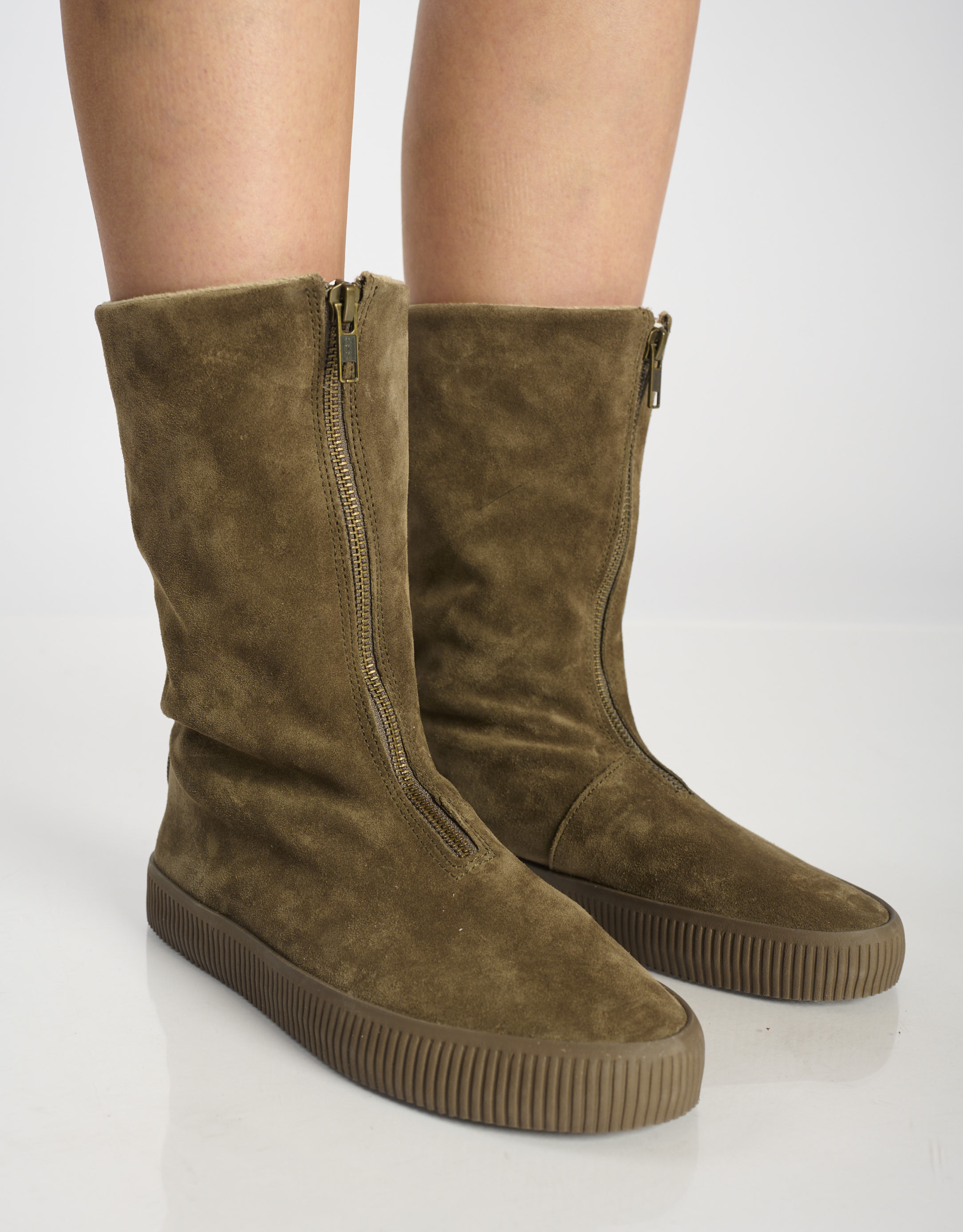 נעלי נשים - Aro - מגפיים עם רוכסן NOELLE - חום2