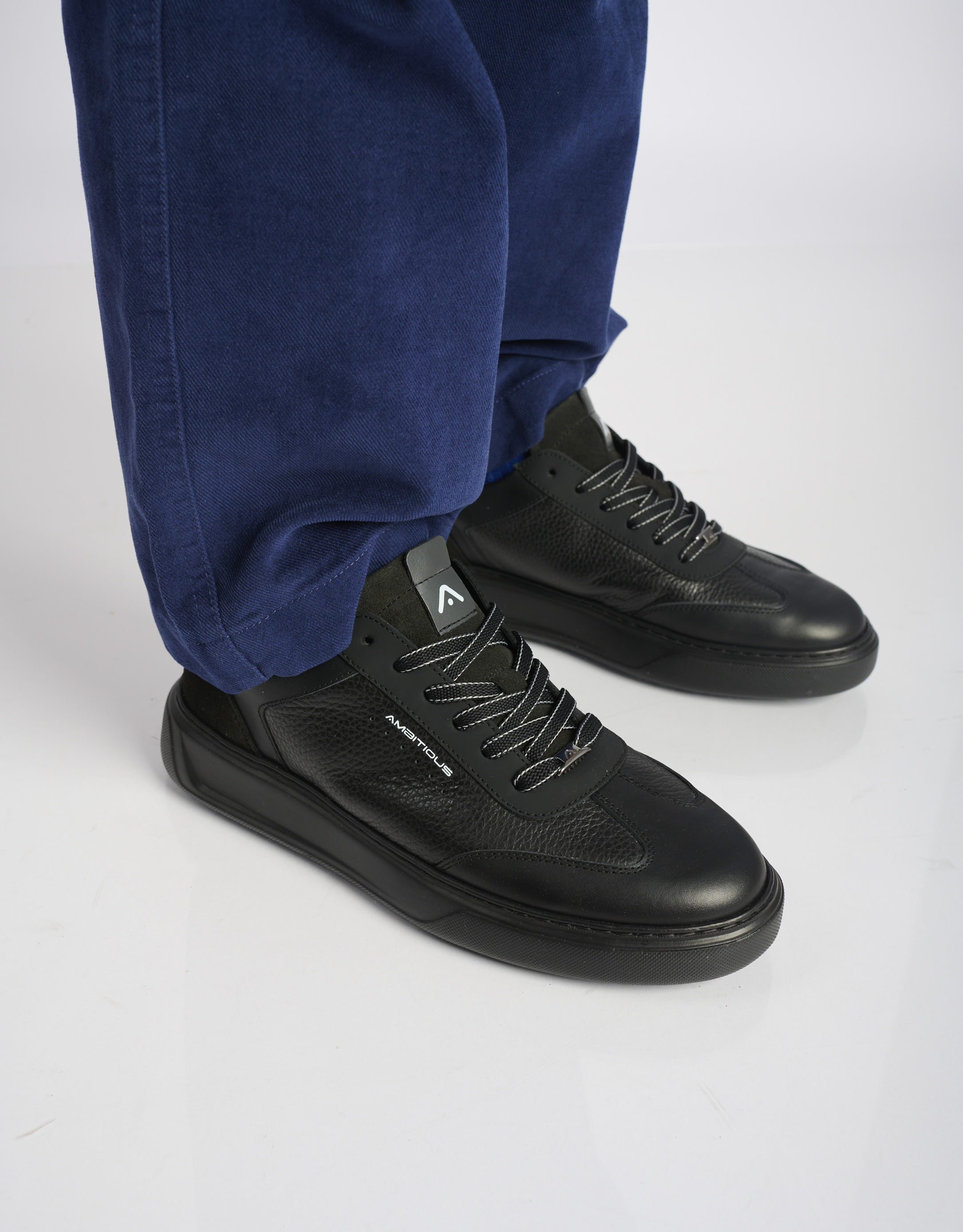 נעלי גברים - Ambitious - סניקרס עור KIT - שחור1