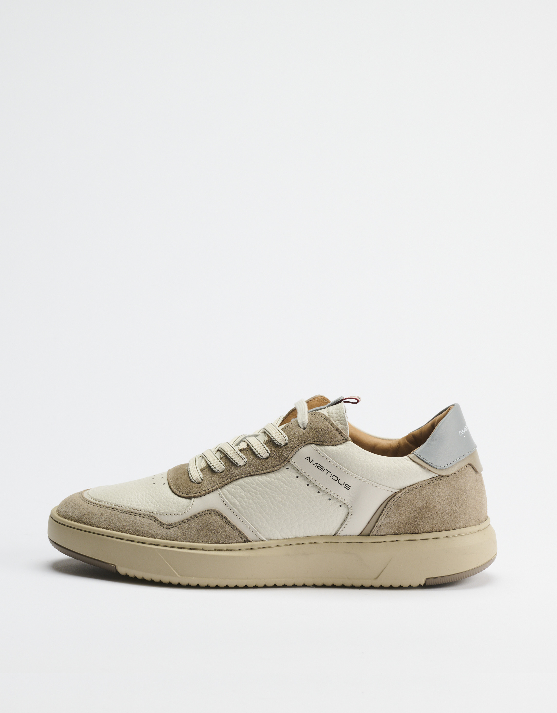 נעלי גברים - Ambitious - סניקרס עור AKTIF - לבן   חום2