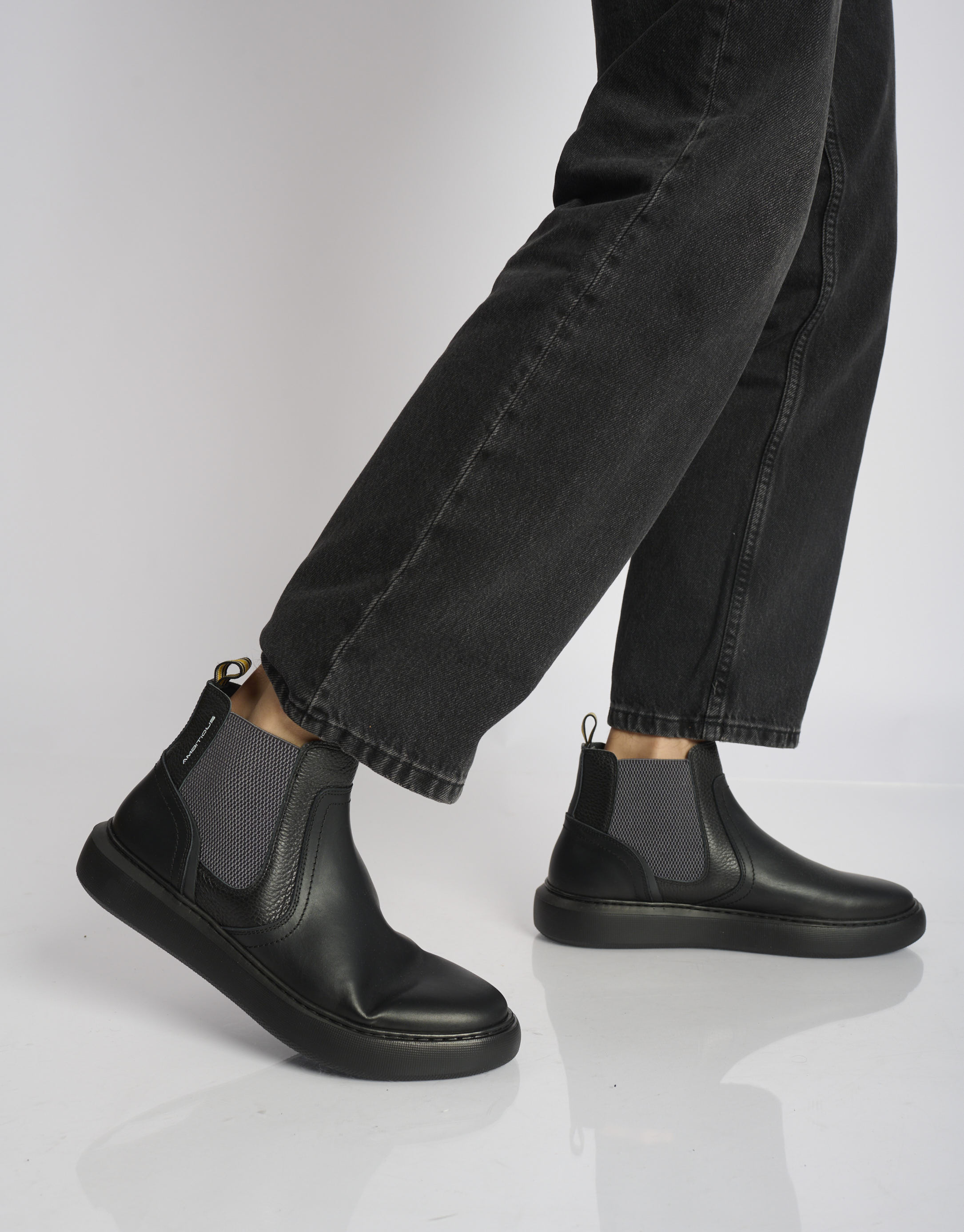 נעלי גברים - Ambitious - מגפי עור ECLIPSE - שחור1