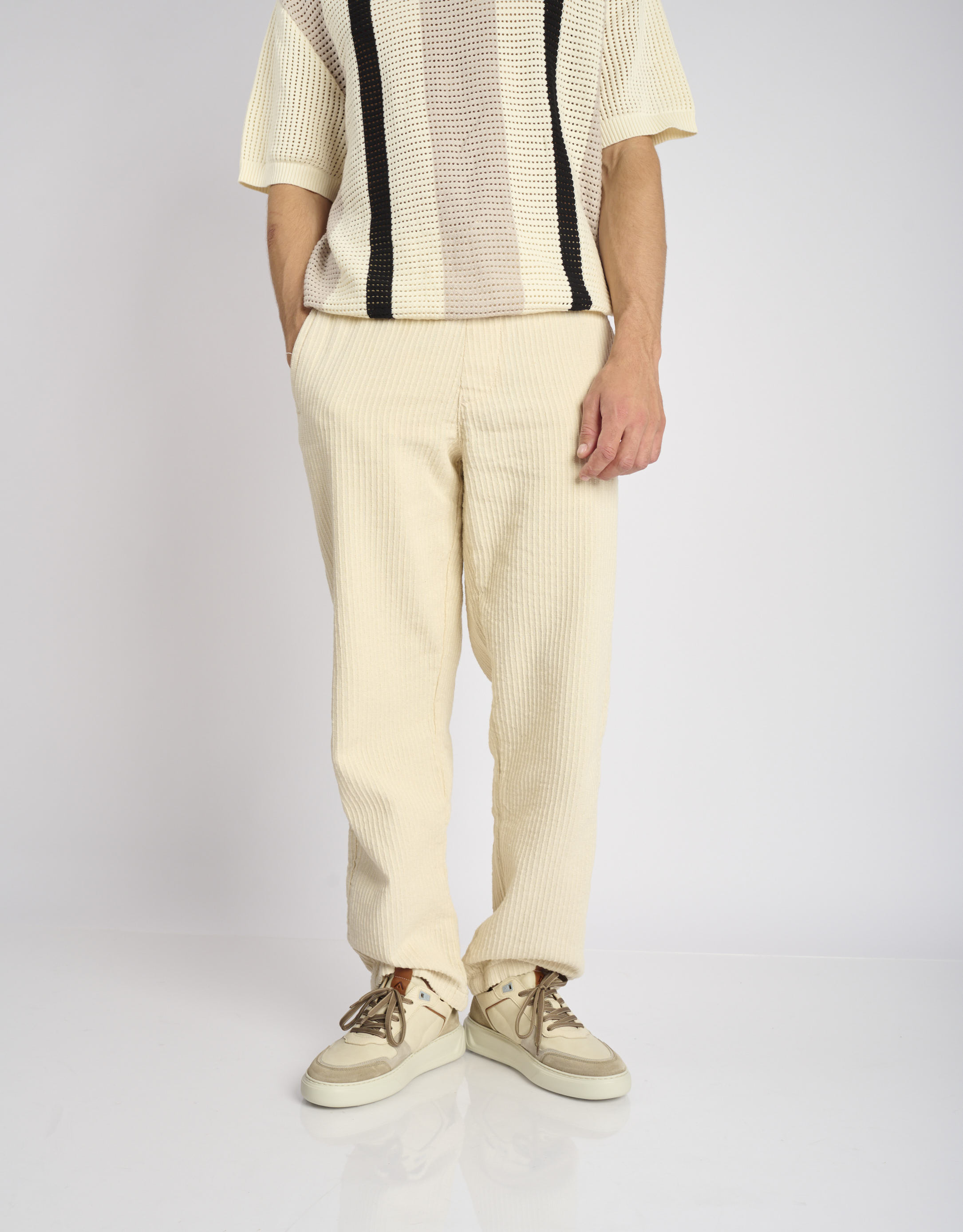 נעלי גברים - Ambitious - סניקרס עור משולבות KIT - בז'2