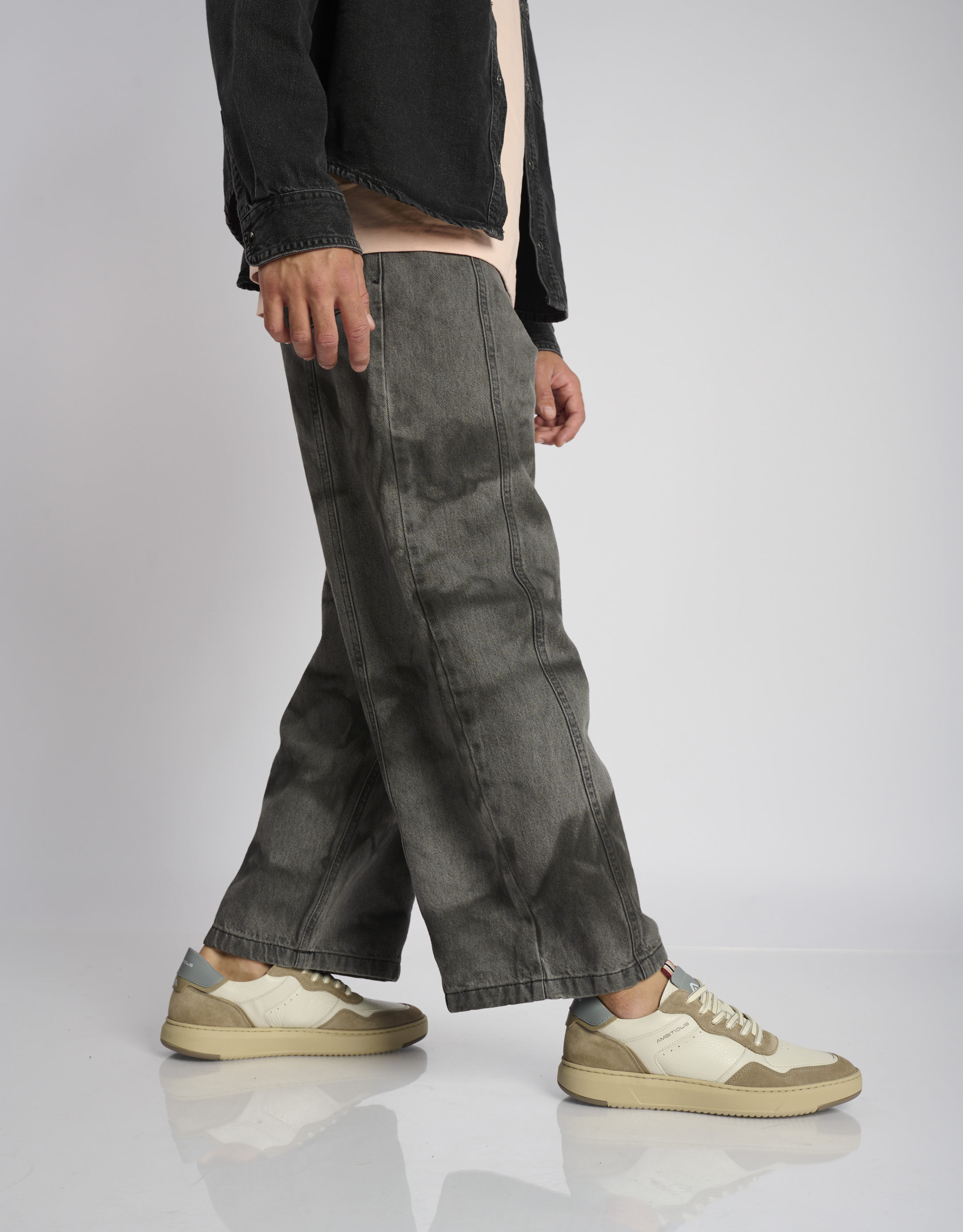 נעלי גברים - Ambitious - סניקרס עור AKTIF - לבן   חום3