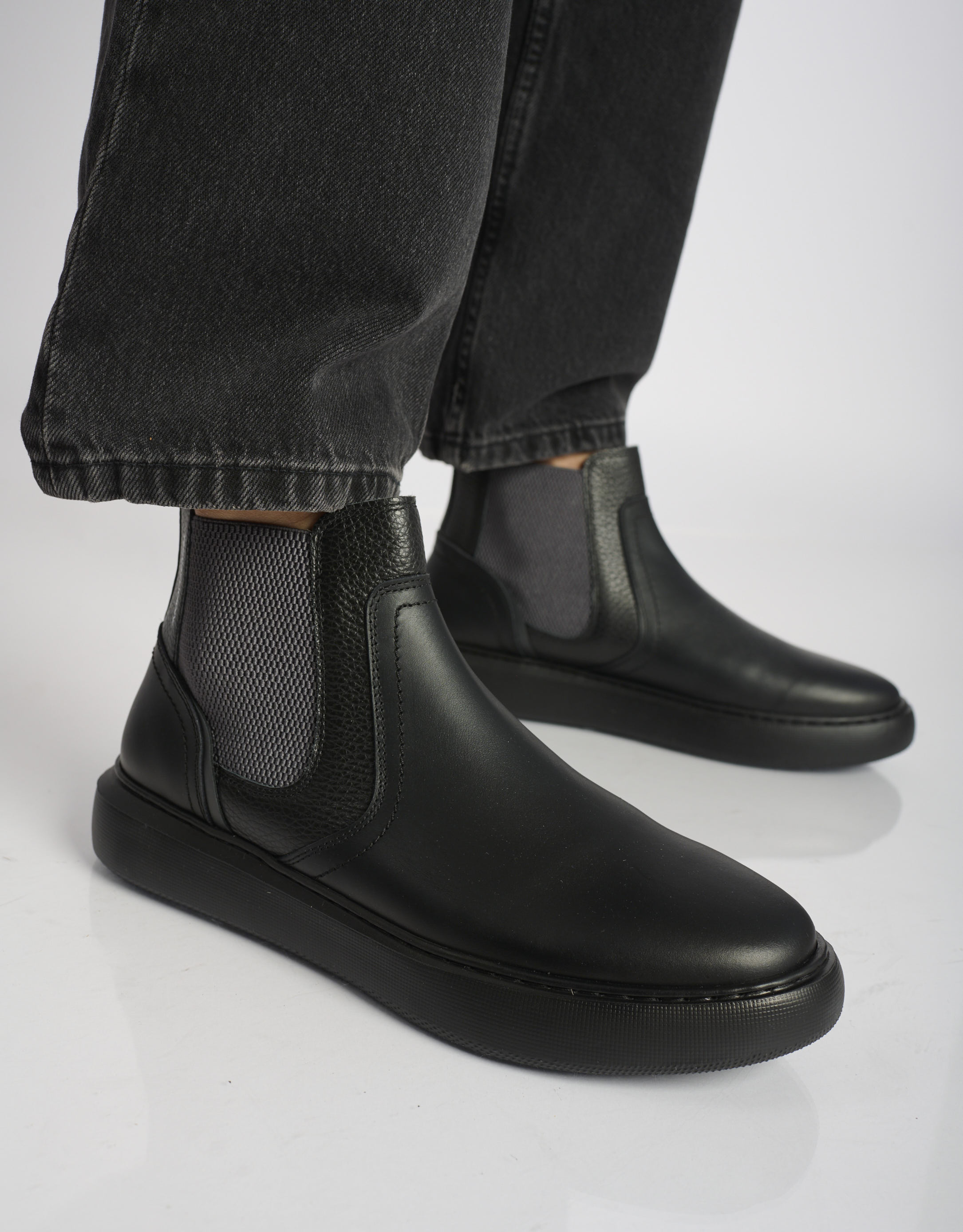 נעלי גברים - Ambitious - מגפי עור ECLIPSE - שחור3