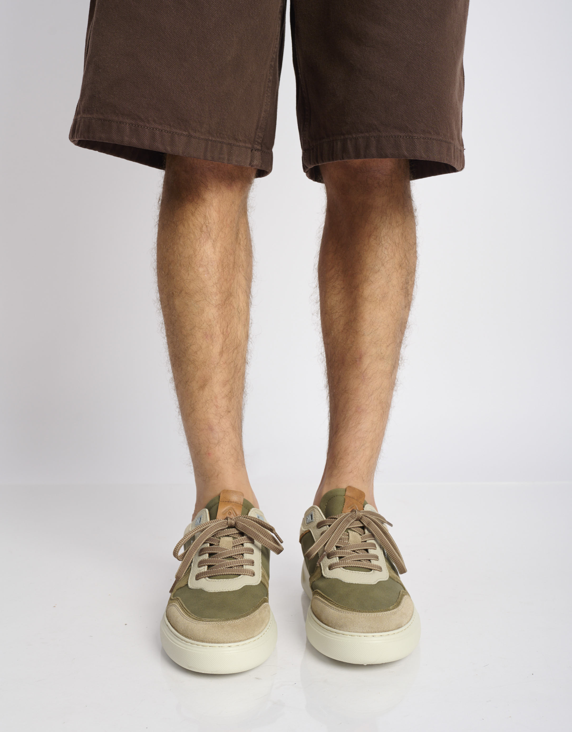 נעלי גברים - Ambitious - סניקרס עור משולבות KIT - חאקי3