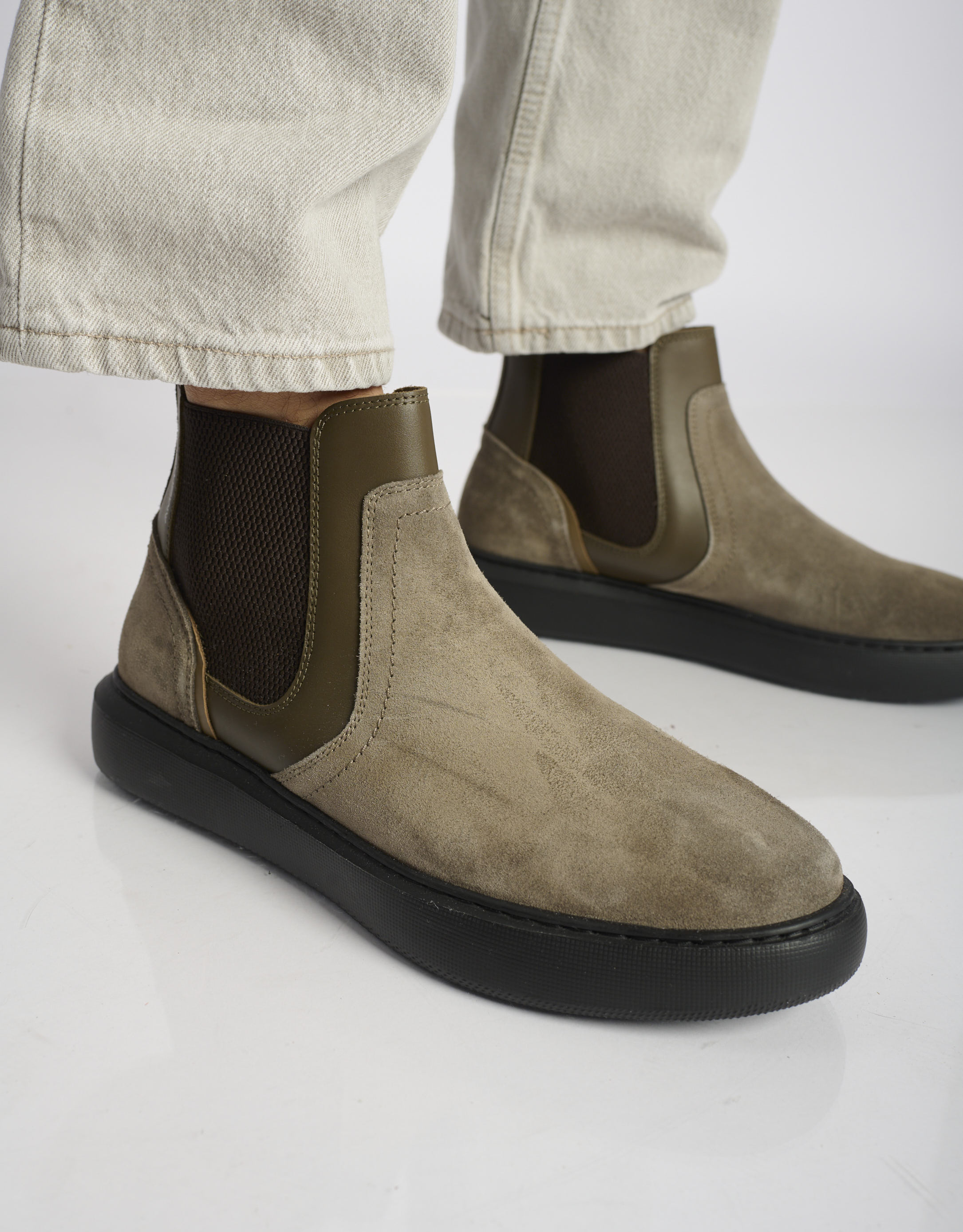 נעלי גברים - Ambitious - מגפי עור ECLIPSE - חום3