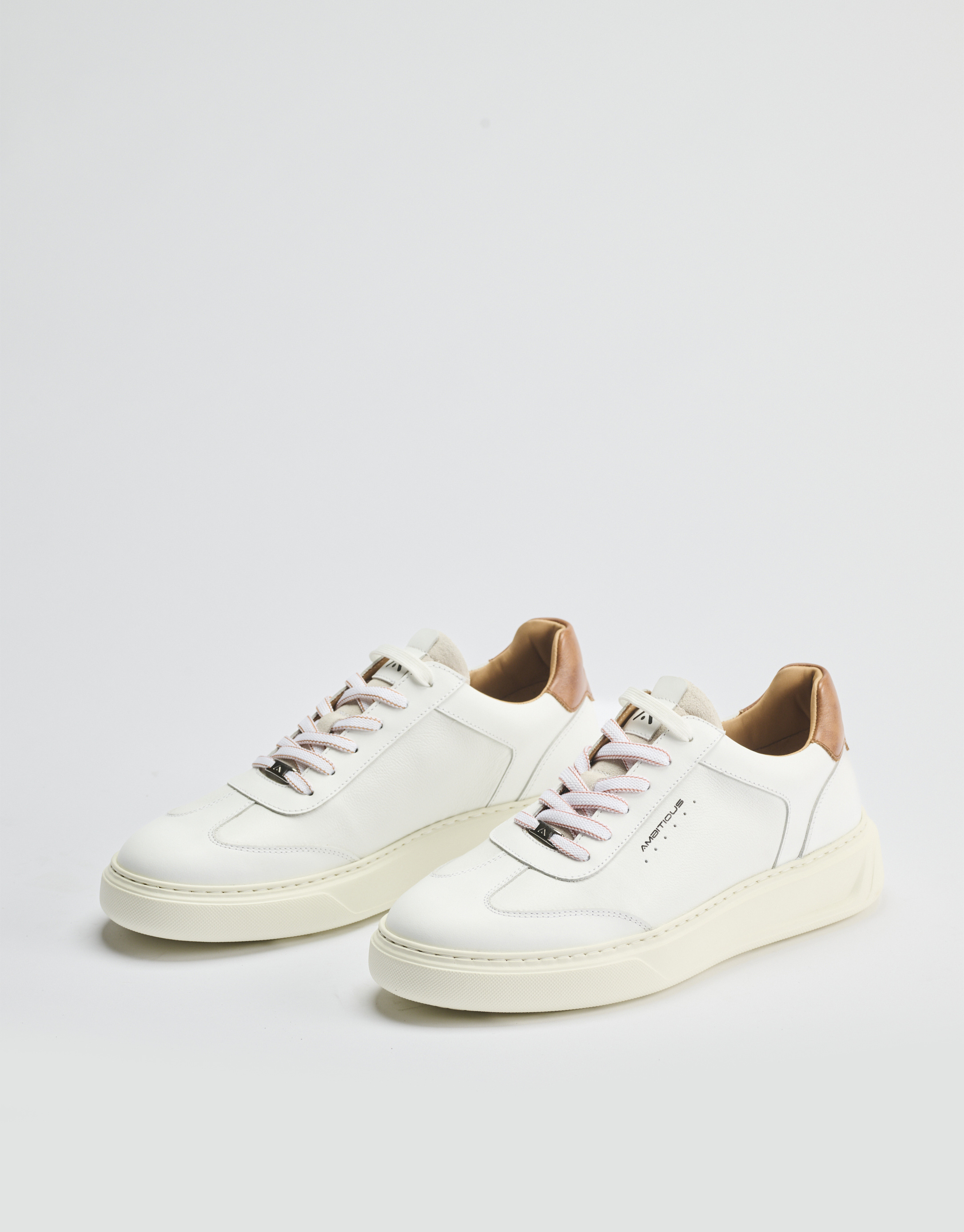 נעלי גברים - Ambitious - סניקרס עור KIT - לבן3