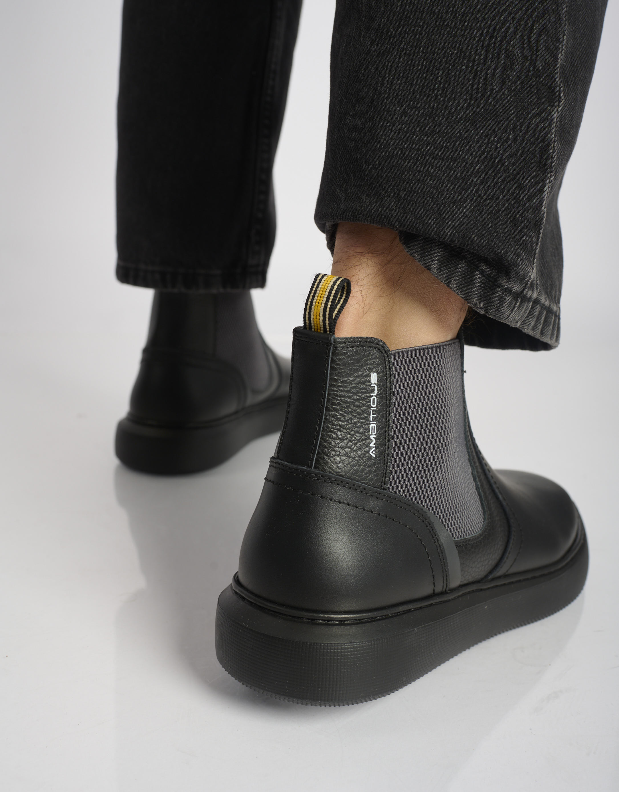 נעלי גברים - Ambitious - מגפי עור ECLIPSE - שחור4