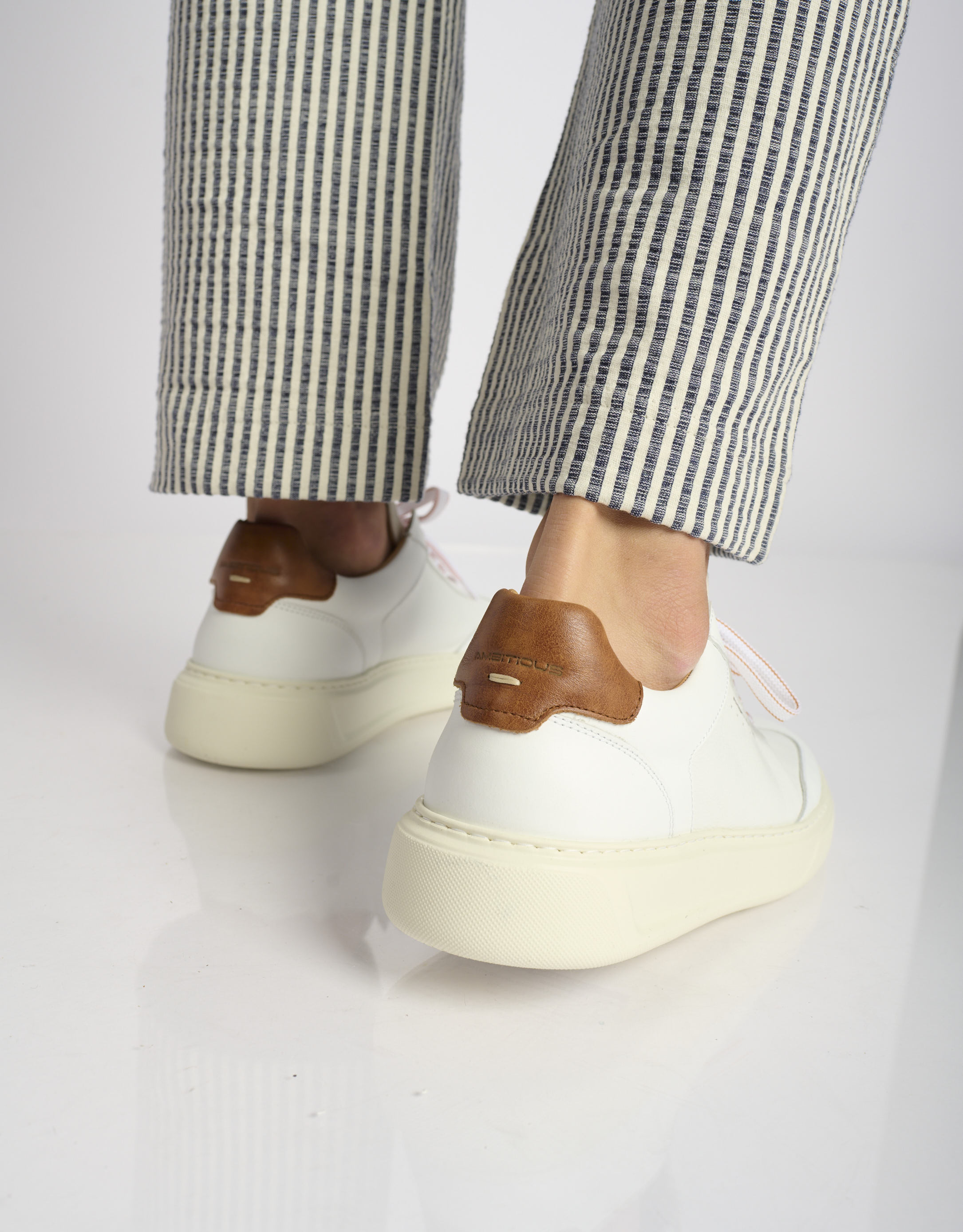 נעלי גברים - Ambitious - סניקרס עור KIT - לבן4