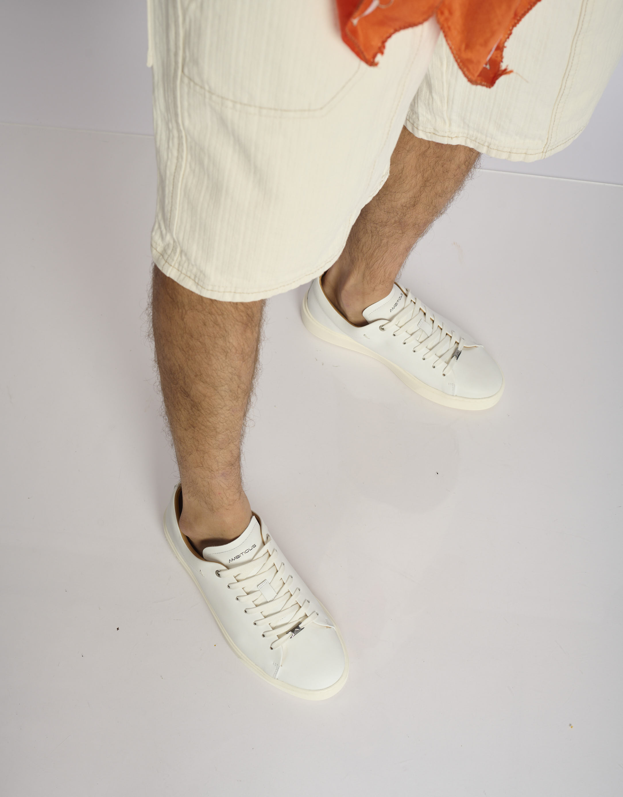 נעלי גברים - Ambitious - סניקרס עור LEWIS - לבן3