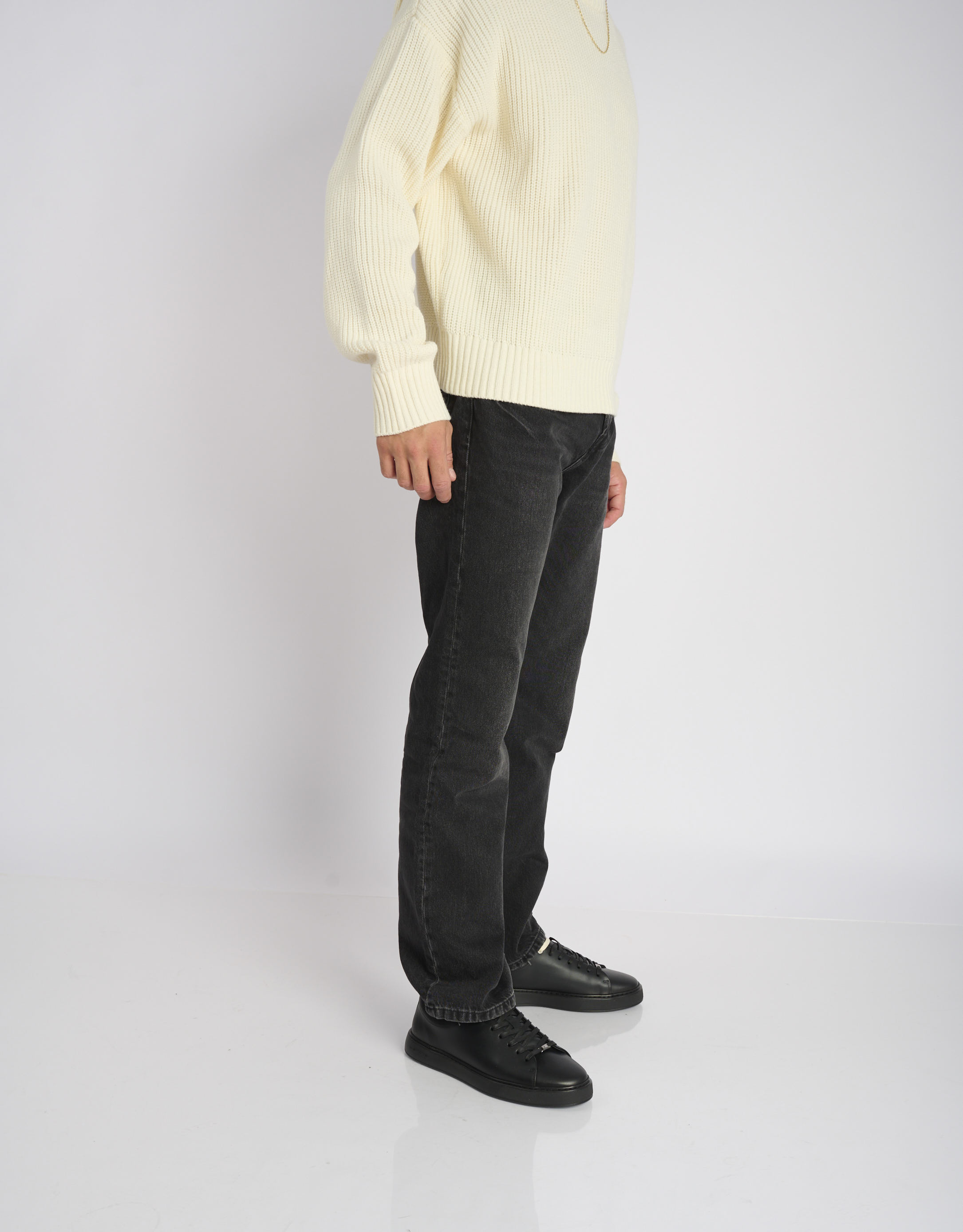 נעלי גברים - Ambitious - סניקרס עור LEWIS - שחור4