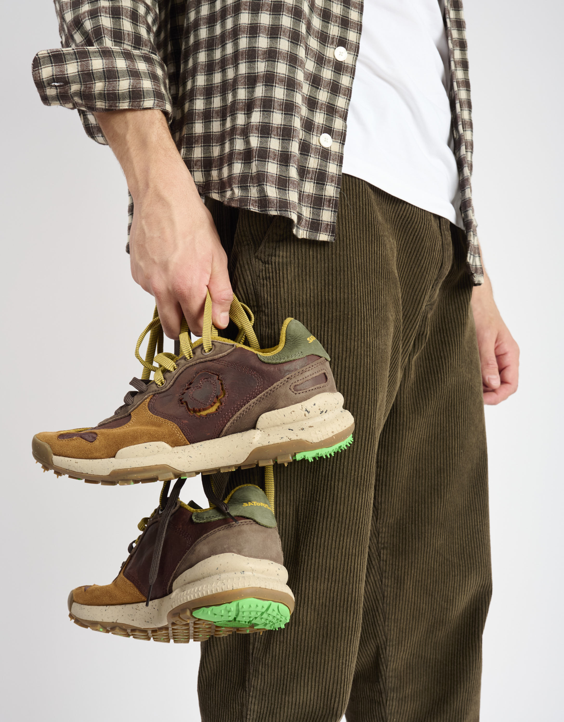 נעלי גברים - Satorisan - סניקרס  CHACRONA PULL UP - חום1