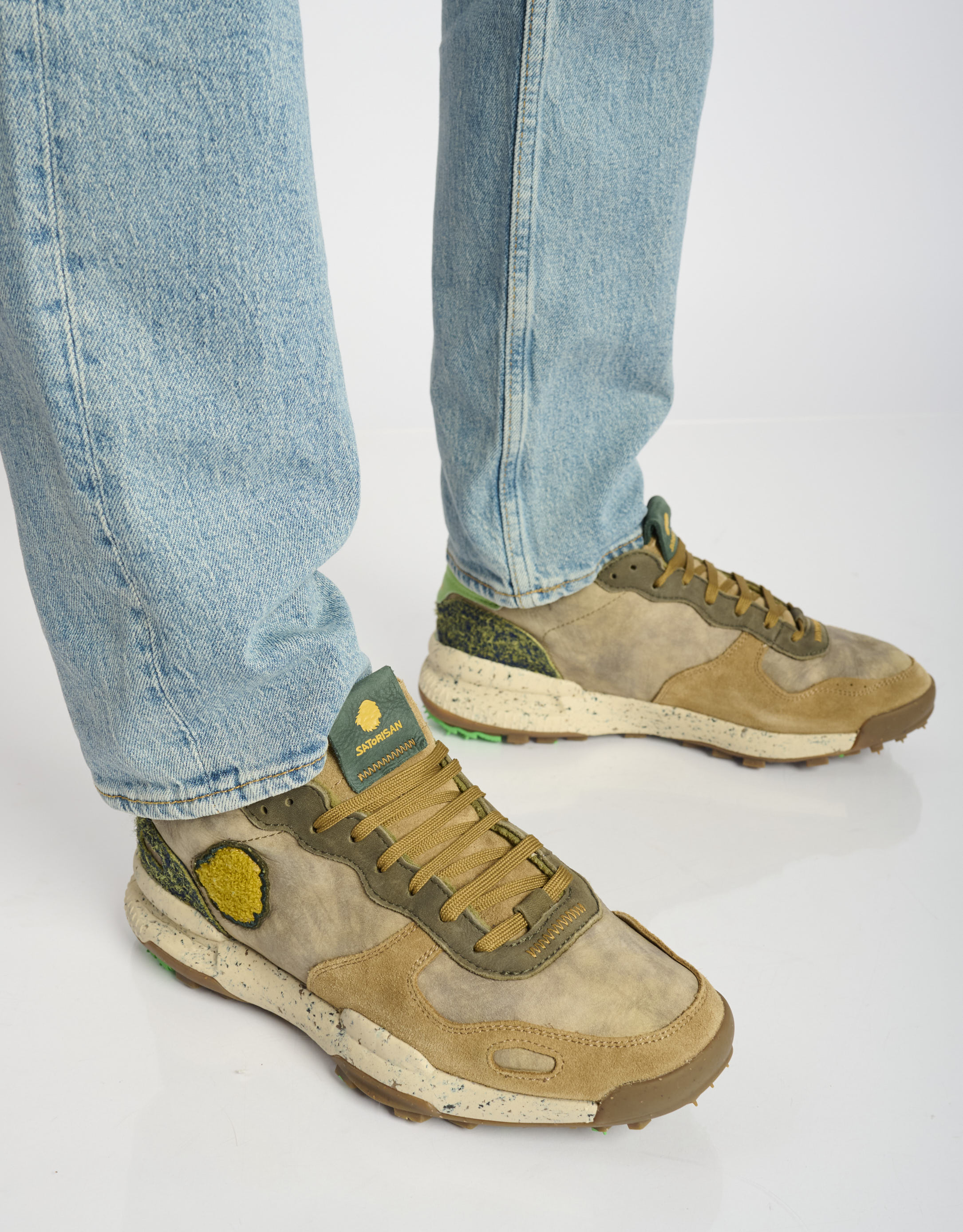 נעלי גברים - Satorisan - סניקרס עור CHACRONA - חום בהיר3