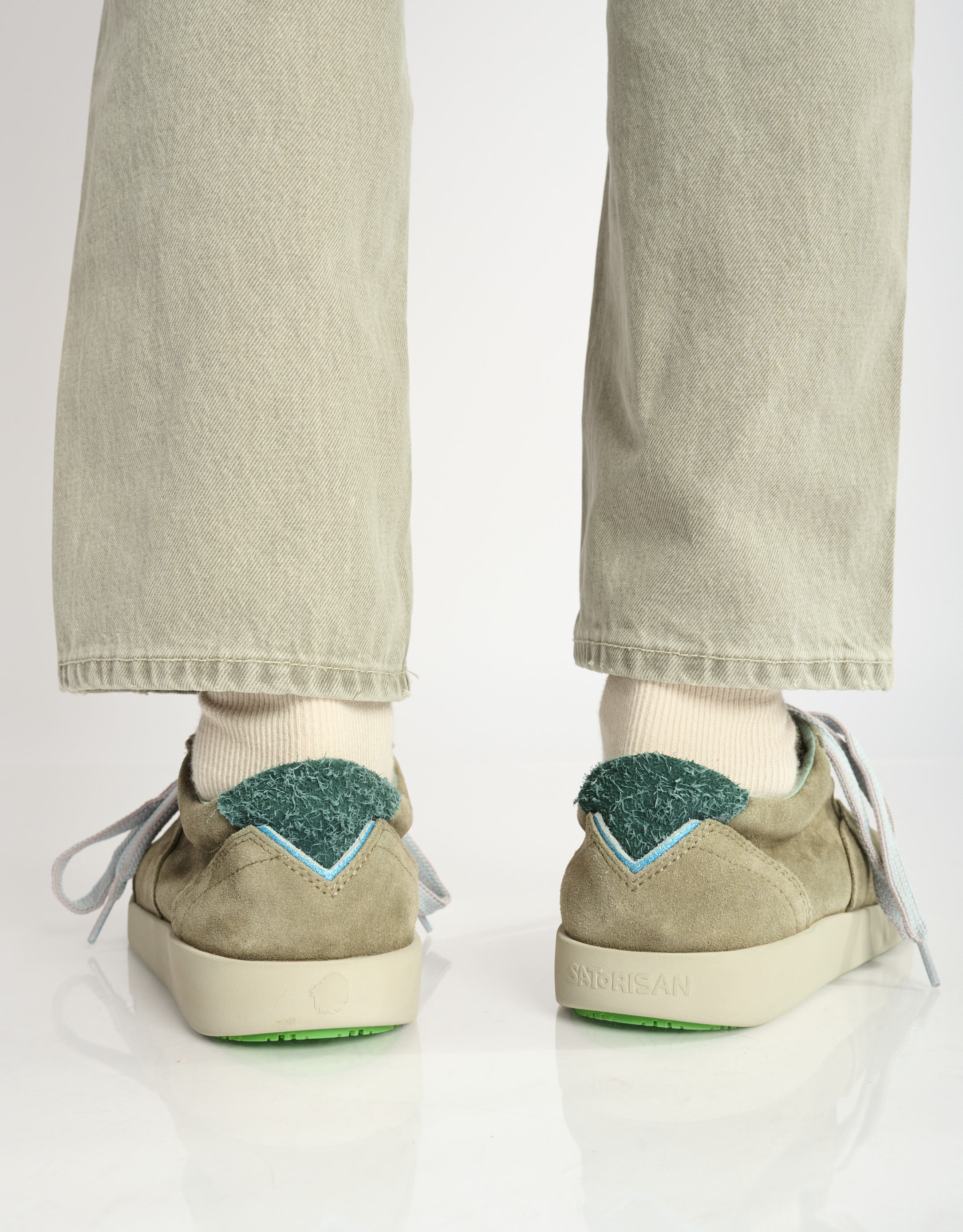 נעלי גברים - Satorisan - סניקרס זמש HATKO - אפור4